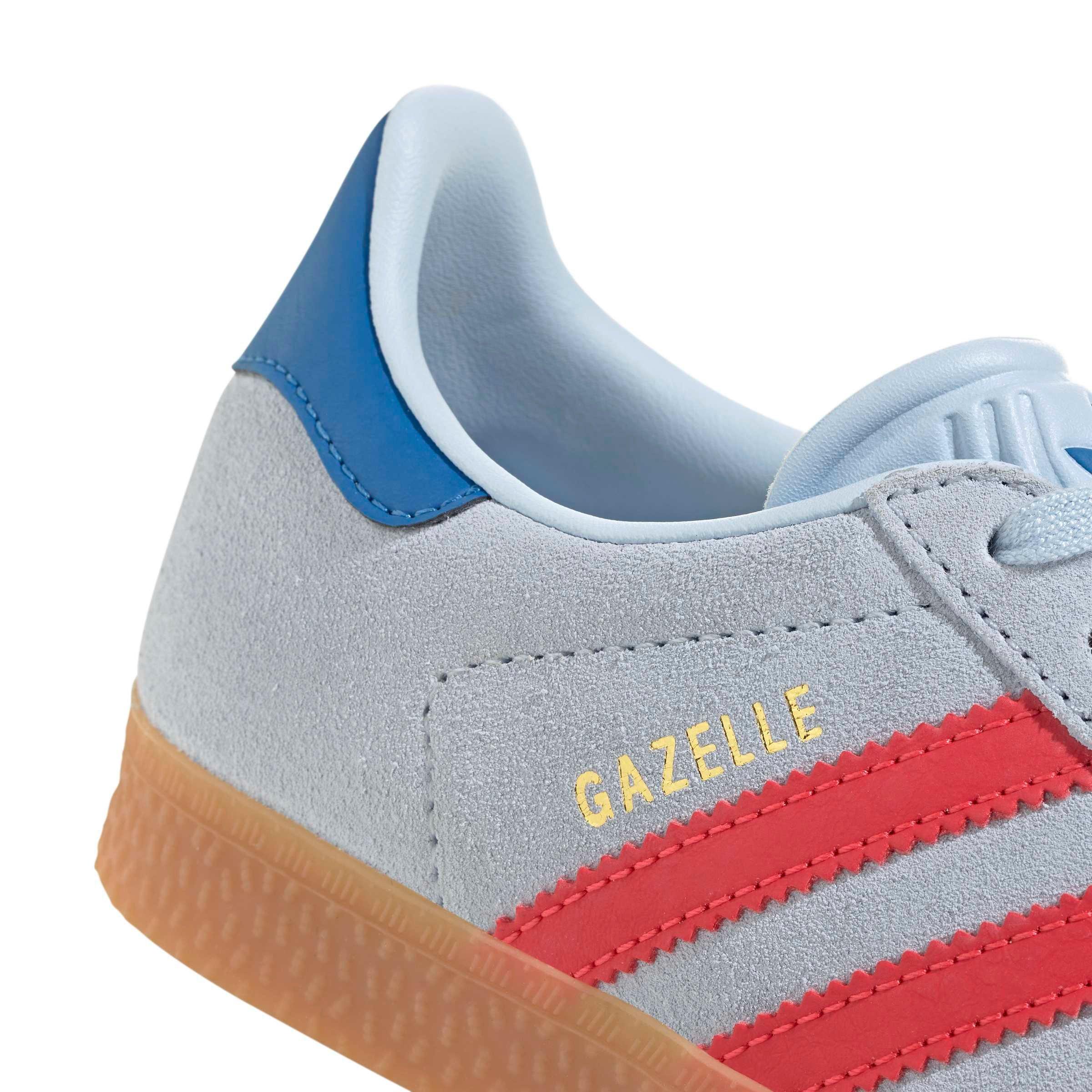 adidas Originals Gazelle "Crystal Sky/Semi Lucid Red/Bluebird" Preschool Boys' Shoe - SKY/RED/BLUEBIRD Thumbnail View 8
