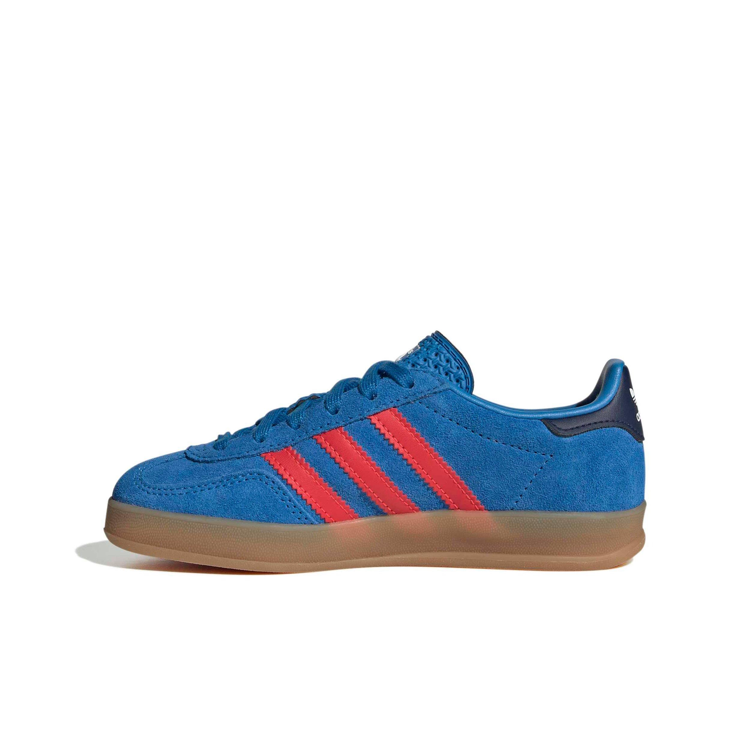 adidas Originals Gazelle Indoor "Lucid Ray Blue/Lucid Red/Gum 2" Preschool Boys' Shoe - BLUE/RED/GUM Thumbnail View 2