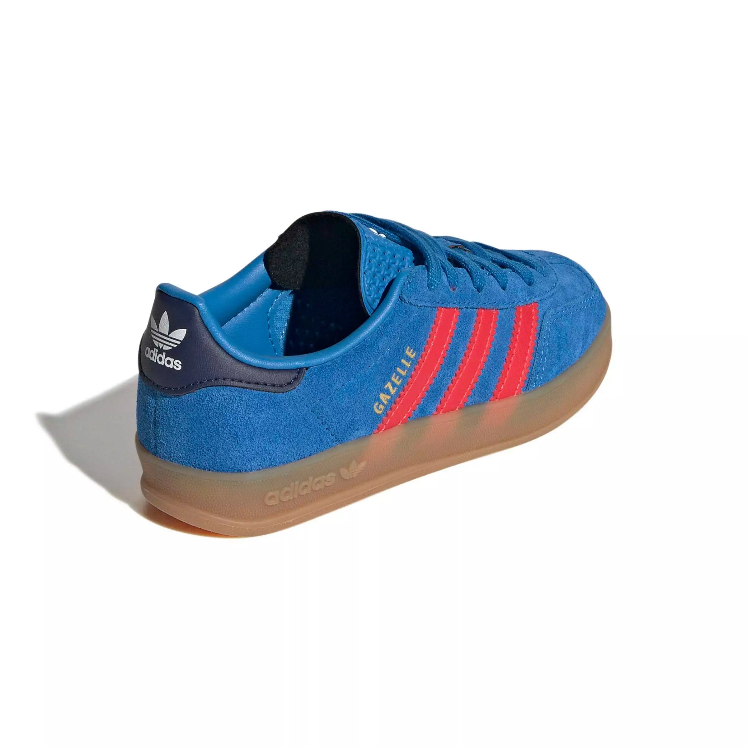adidas Originals Gazelle Indoor "Lucid Ray Blue/Lucid Red/Gum 2" Preschool Boys' Shoe - BLUE/RED/GUM