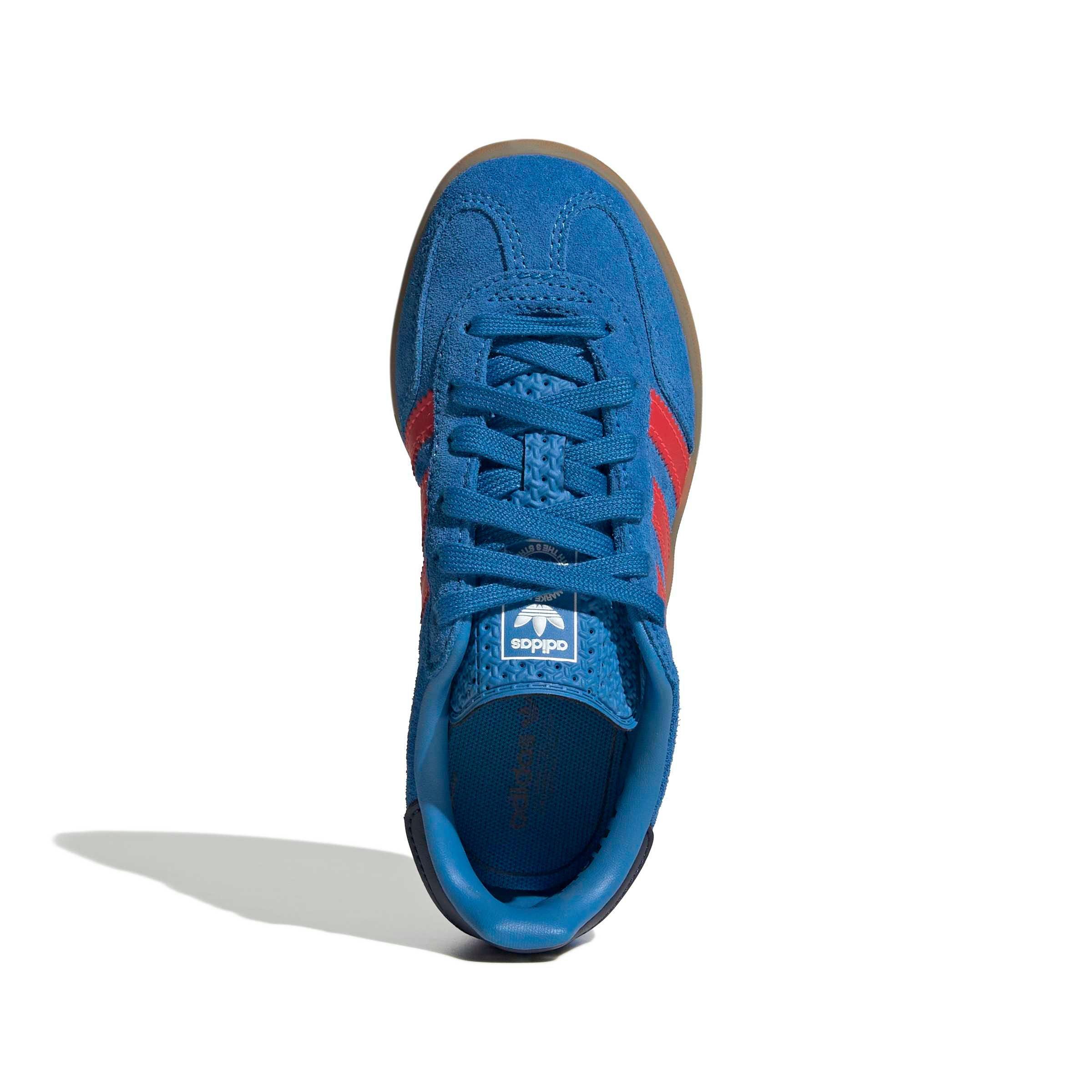 adidas Originals Gazelle Indoor "Lucid Ray Blue/Lucid Red/Gum 2" Preschool Boys' Shoe - BLUE/RED/GUM Thumbnail View 5