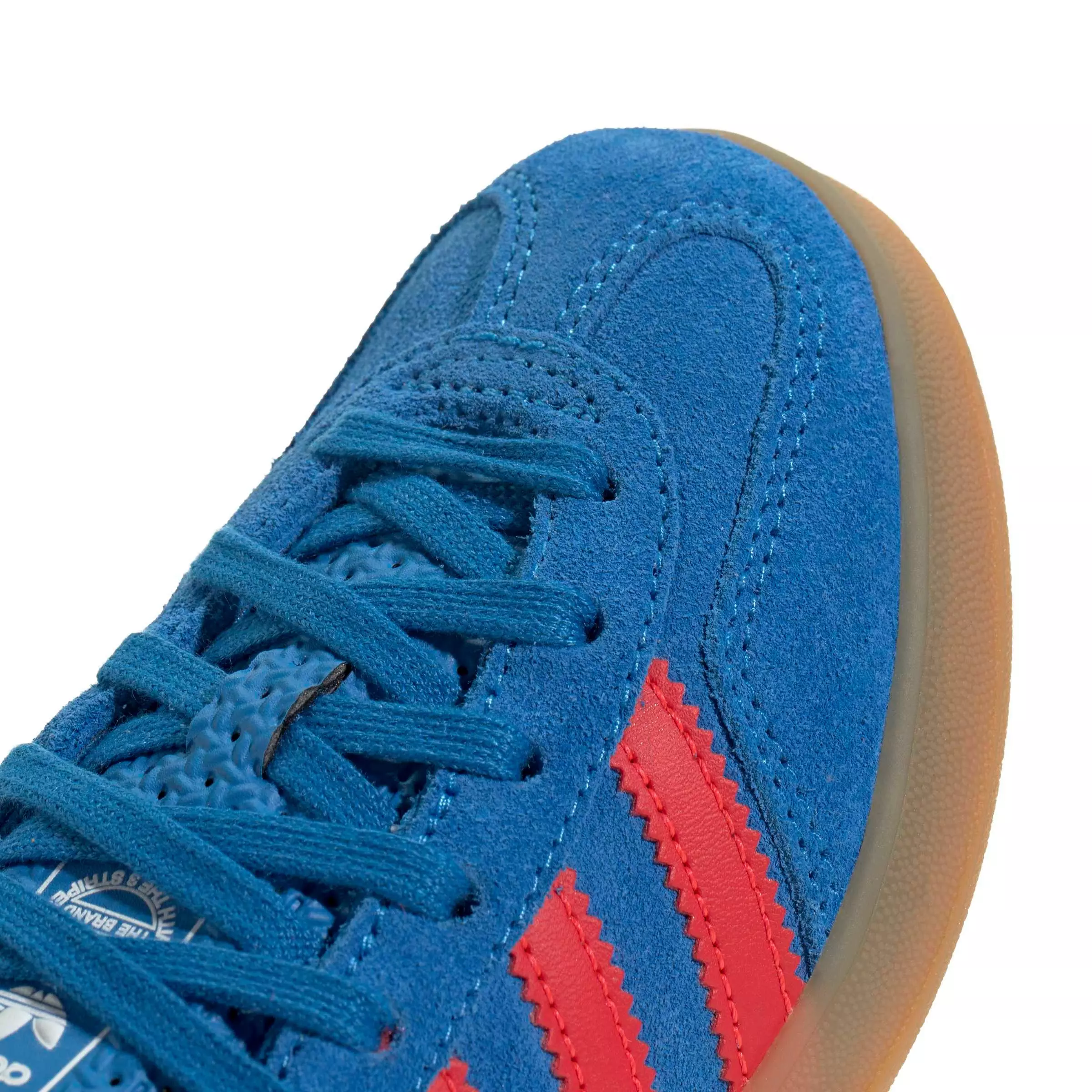 adidas Originals Gazelle Indoor "Lucid Ray Blue/Lucid Red/Gum 2" Preschool Boys' Shoe - BLUE/RED/GUM