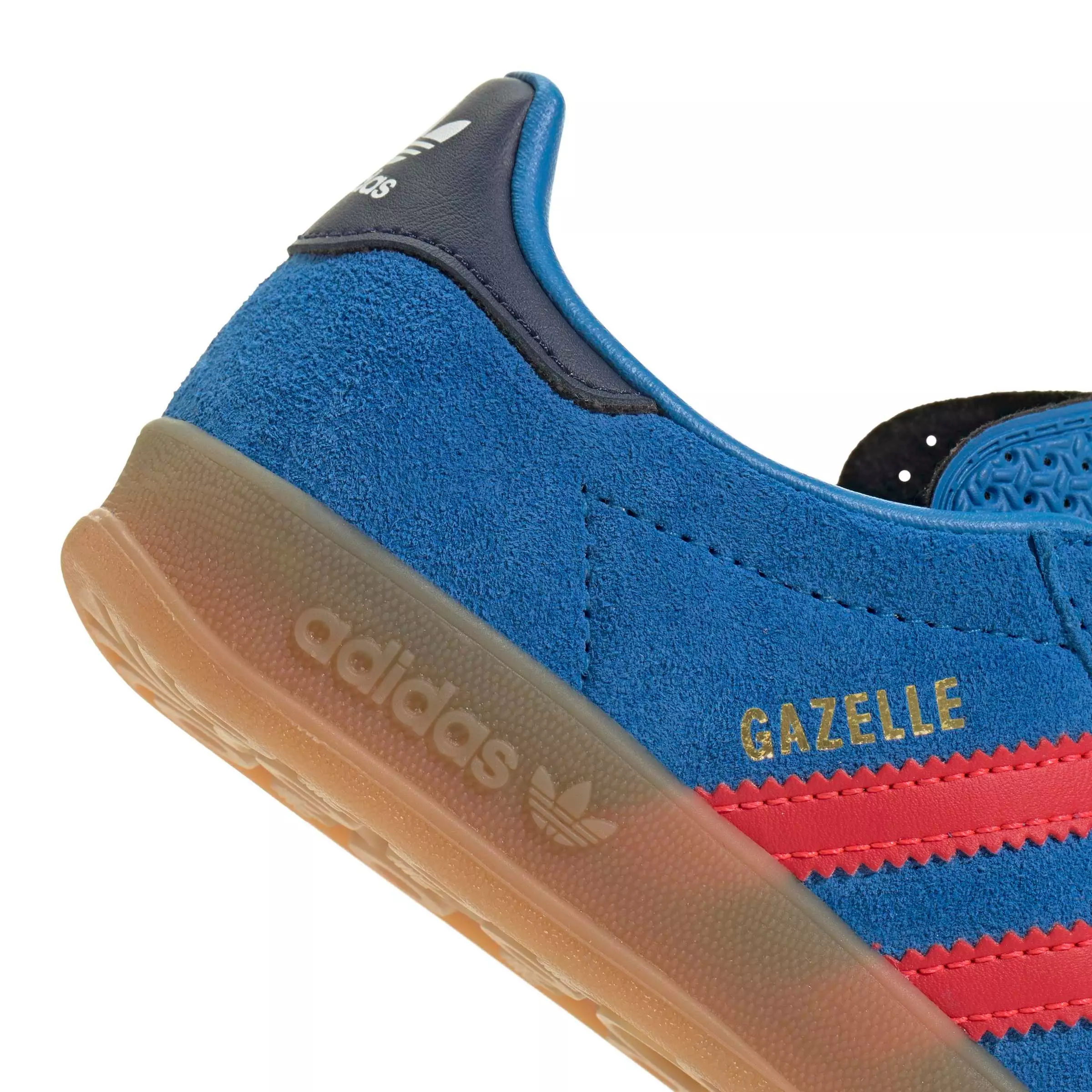 adidas Originals Gazelle Indoor "Lucid Ray Blue/Lucid Red/Gum 2" Preschool Boys' Shoe - BLUE/RED/GUM