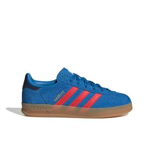 adidas Originals Gazelle Indoor "Lucid Ray Blue/Lucid Red/Gum 2" Preschool Boys' Shoe