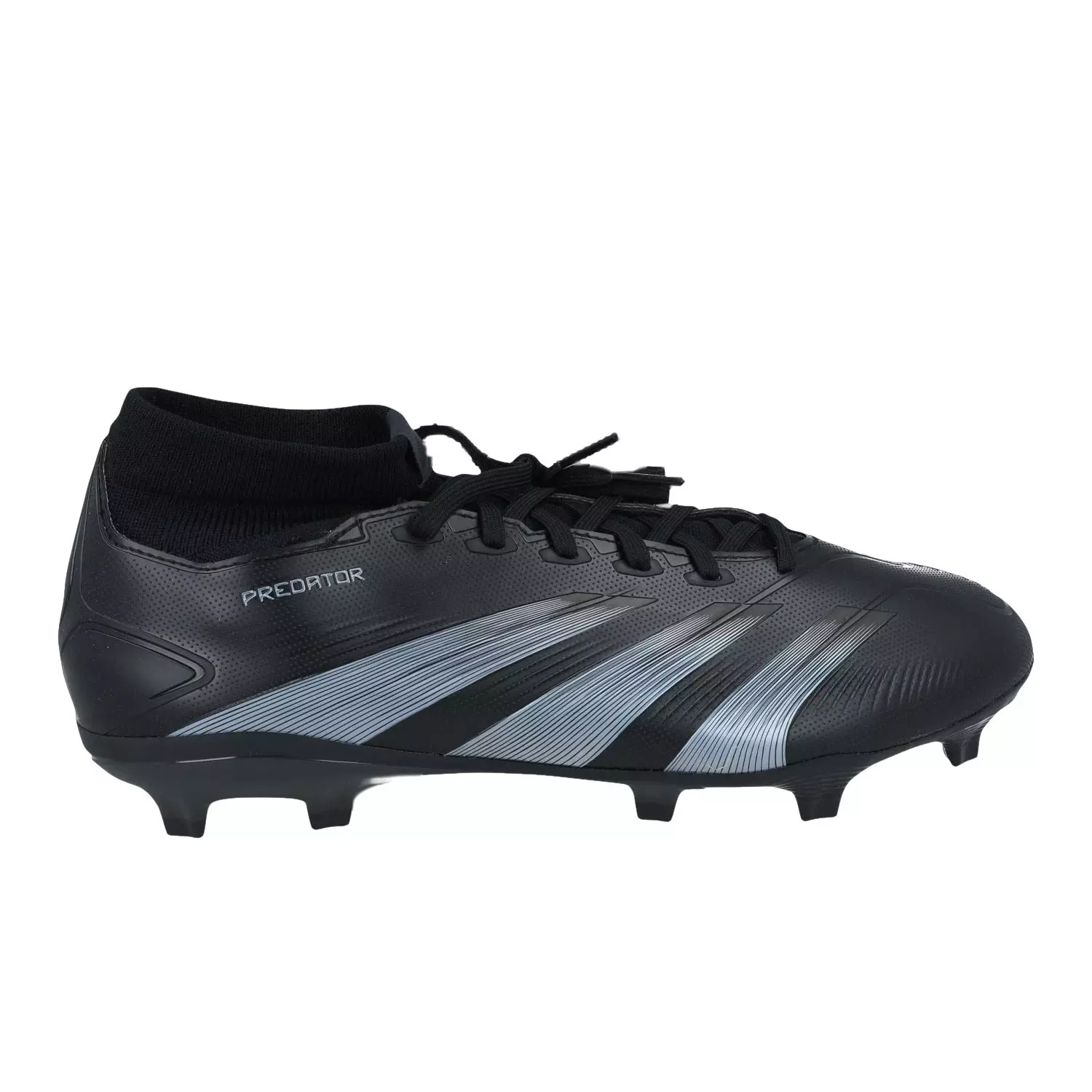 adidas Predator 24 League Firm Ground "Core Black/Carbon/Core Black" Men's Soccer Cleat - BLACK/CARBON/BLACK