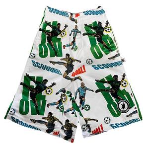 Flow Society Big Boys' Footie Flow Shorts -White/Green