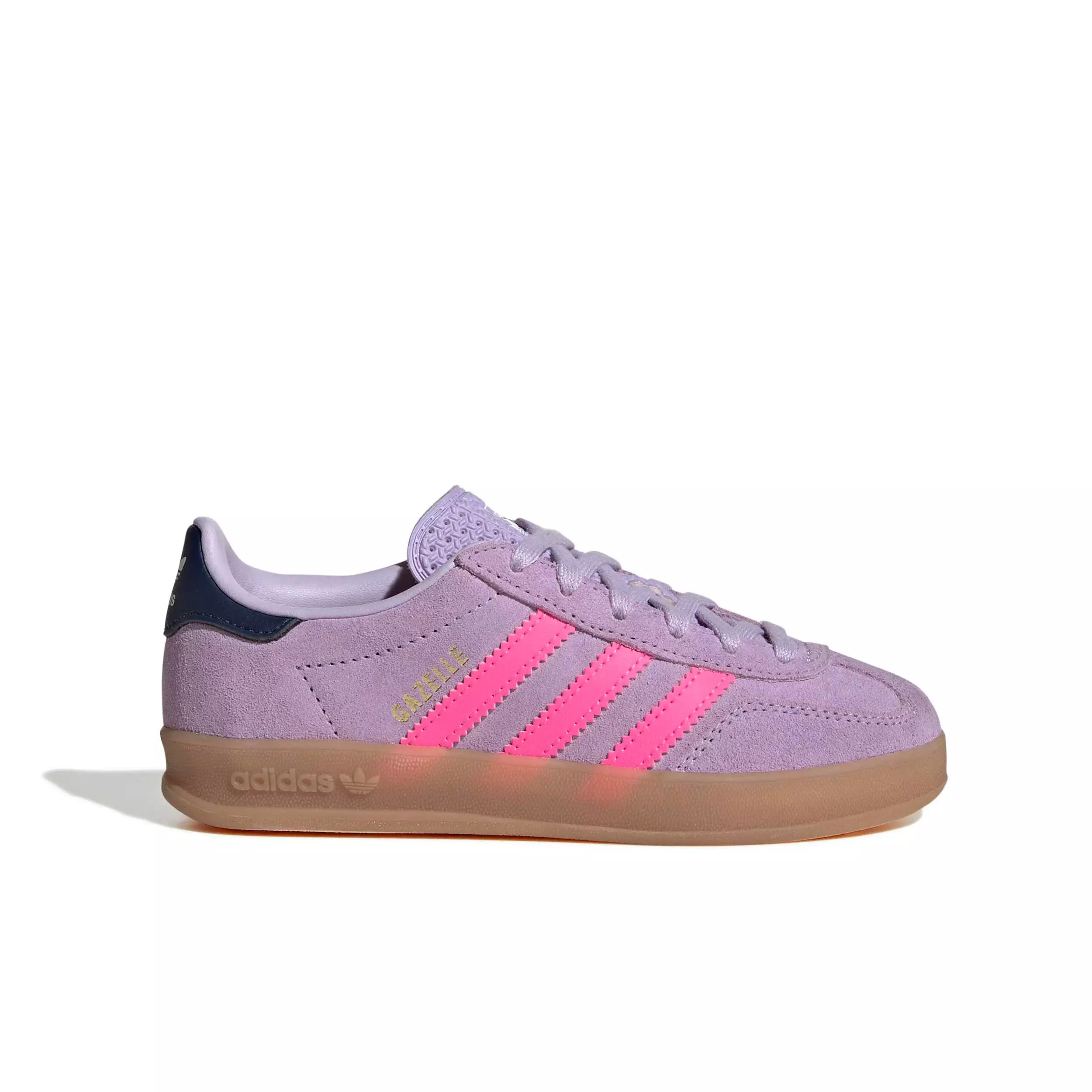 adidas Originals Gazelle Indoor "Powder Plum/Lucid Pink/Gum 2" Preschool Girls' Shoe - PLUM/PINK/GUM