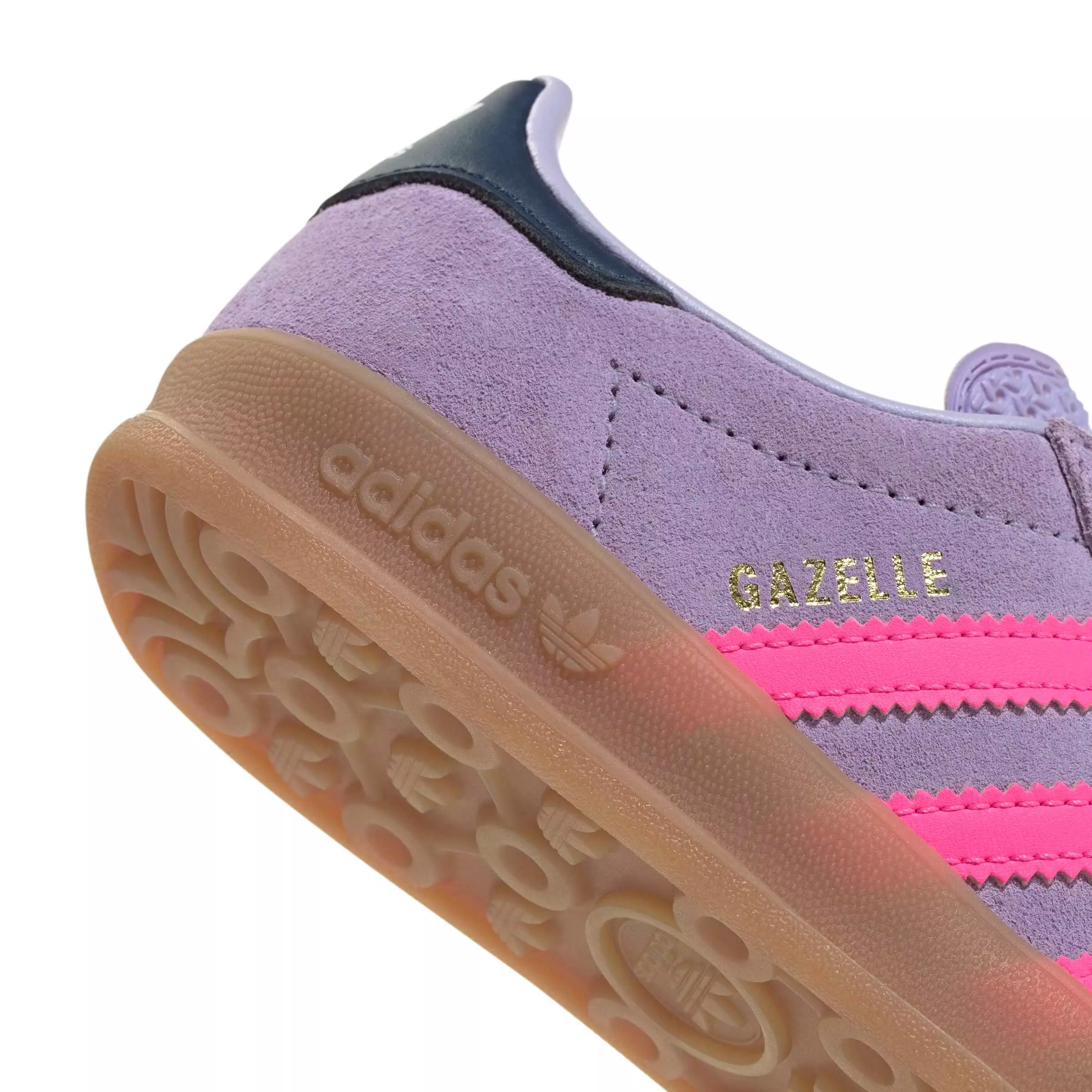 adidas Originals Gazelle Indoor "Powder Plum/Lucid Pink/Gum 2" Preschool Girls' Shoe - PLUM/PINK/GUM