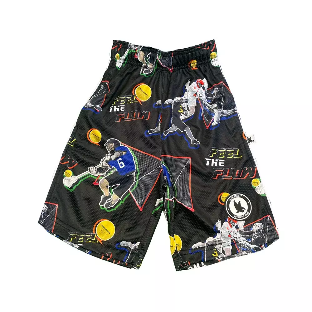 Flow Society Big Boys' Feel The Flow Lax Shorts - Black - BLACK