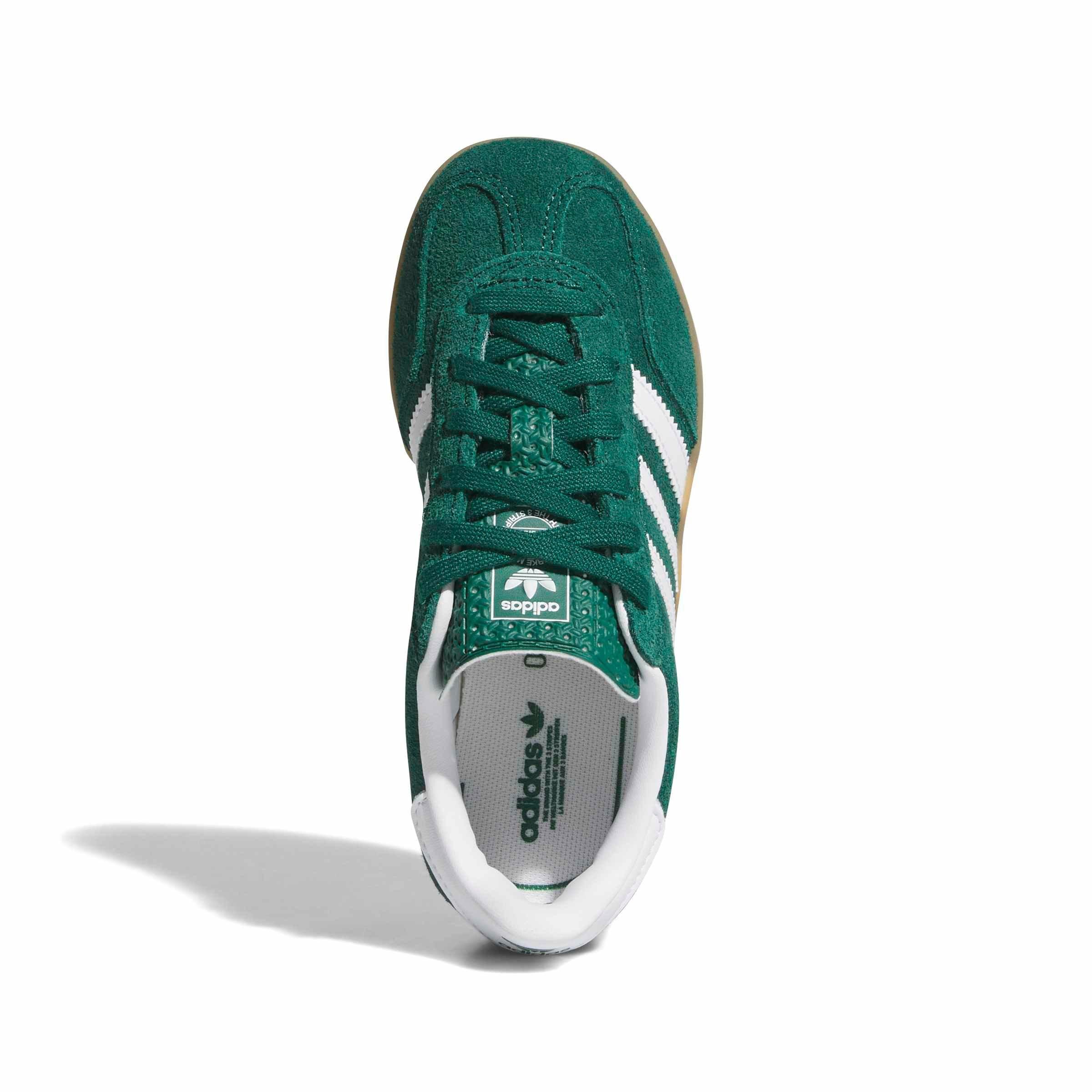 adidas Originals Gazelle Indoor "Collegiate Green/Ftwr White/Gum 2" Preschool Boys' Shoe - GREEN/WHITE/GUM Thumbnail View 5