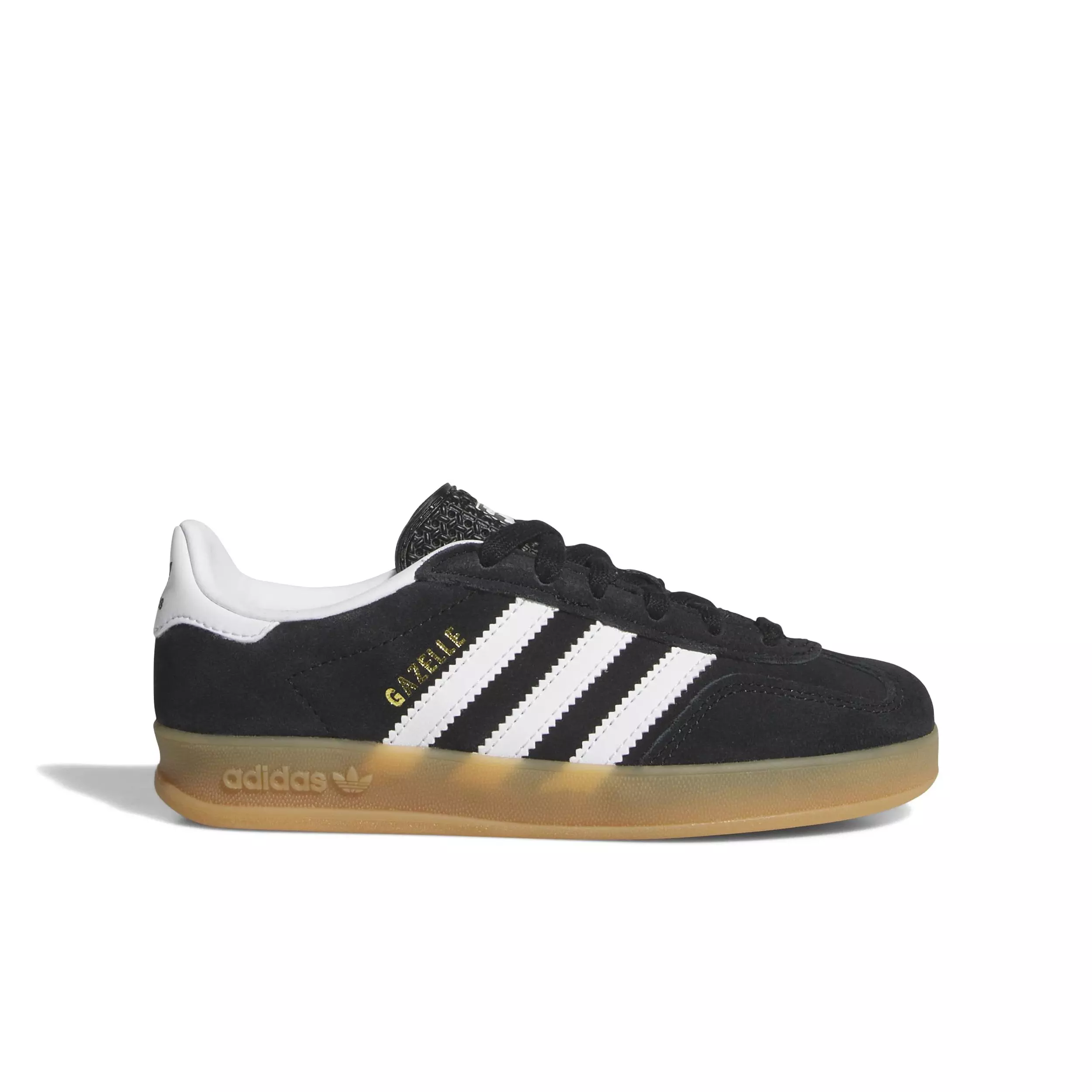 adidas Originals Gazelle Indoor "Core Black/Ftwr White/Gum 2" Preschool Boys' Shoe - BLACK/WHITE/GUM