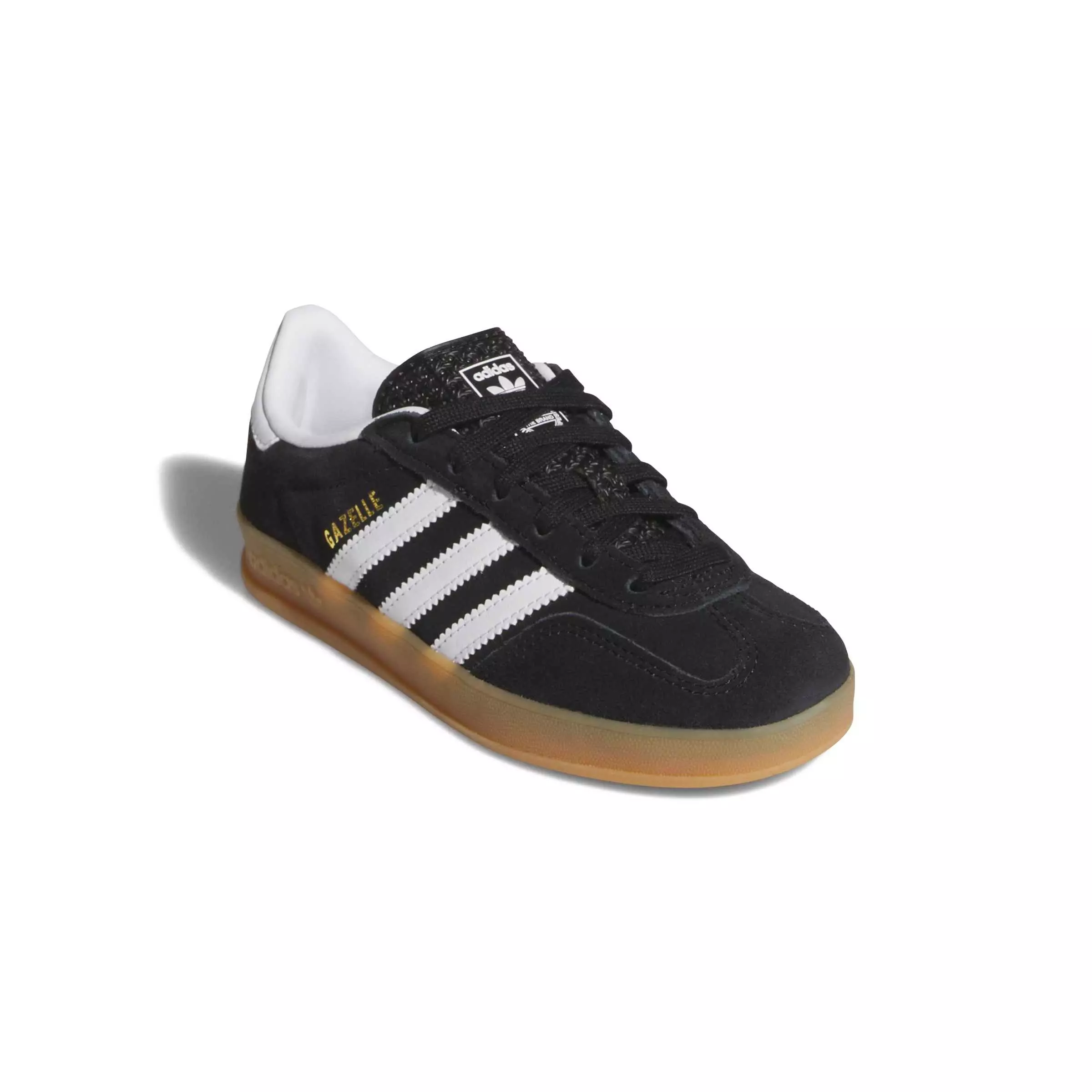 adidas Originals Gazelle Indoor "Core Black/Ftwr White/Gum 2" Preschool Boys' Shoe - BLACK/WHITE/GUM