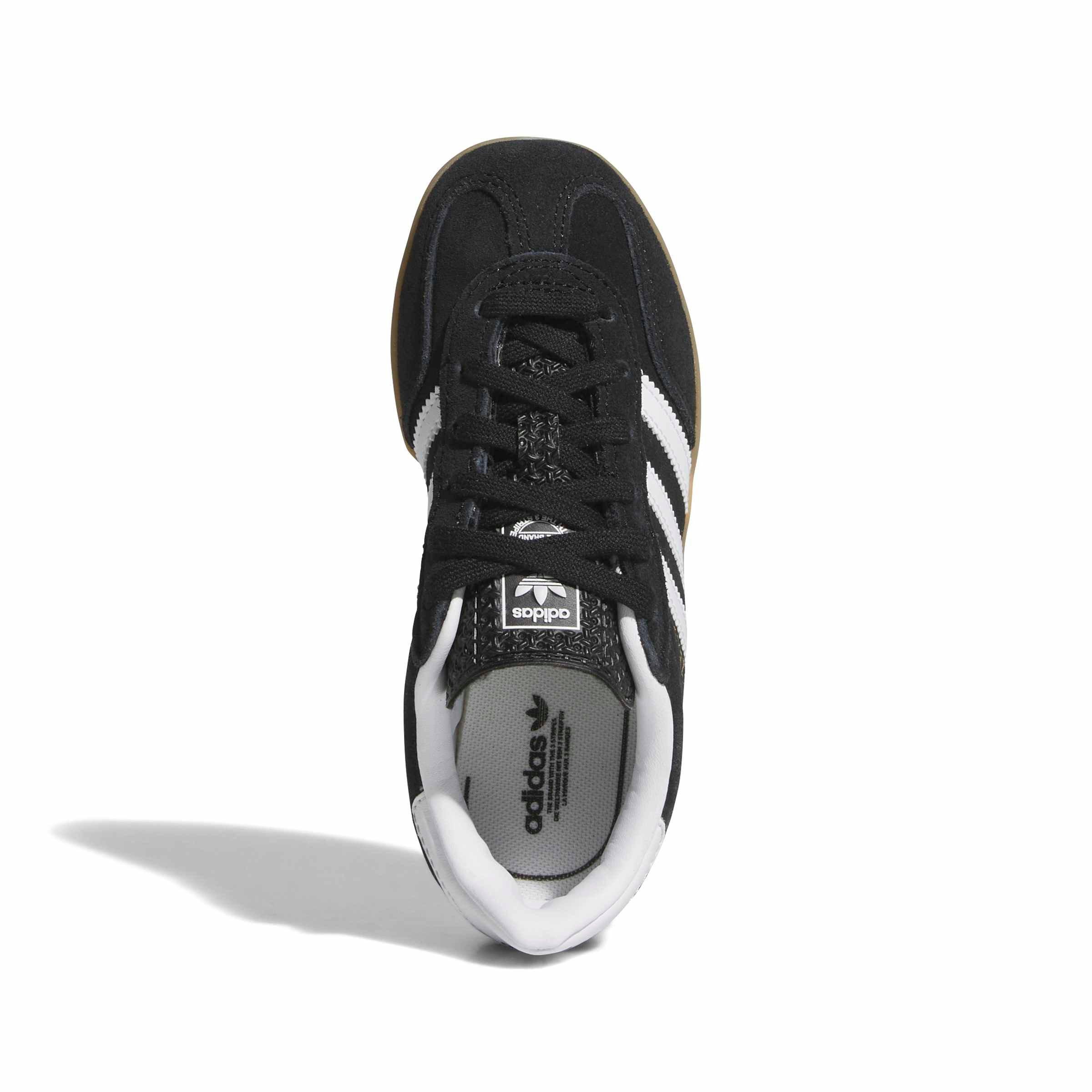 adidas Originals Gazelle Indoor "Core Black/Ftwr White/Gum 2" Preschool Boys' Shoe - BLACK/WHITE/GUM Thumbnail View 5