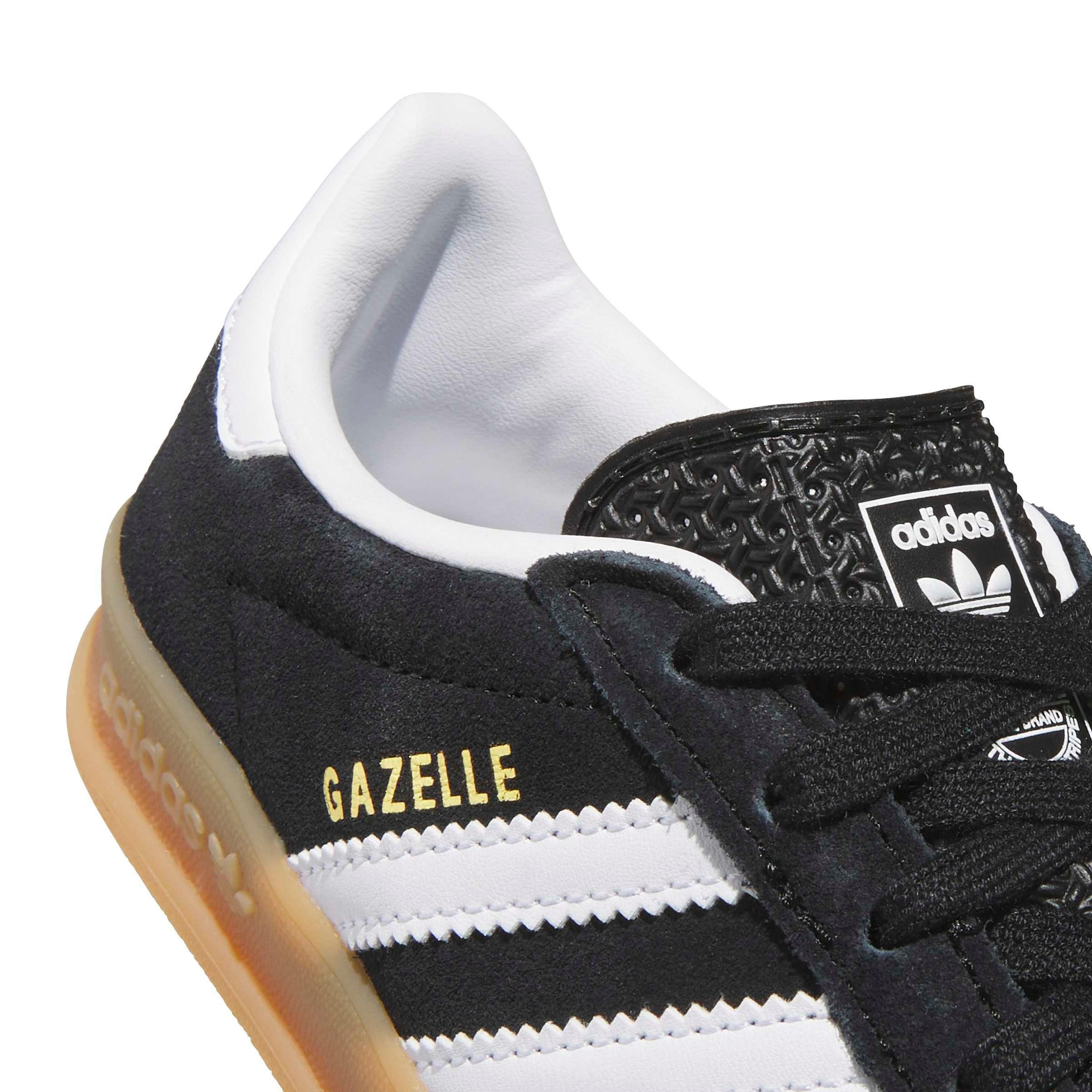 adidas Originals Gazelle Indoor "Core Black/Ftwr White/Gum 2" Preschool Boys' Shoe - BLACK/WHITE/GUM Thumbnail View 7