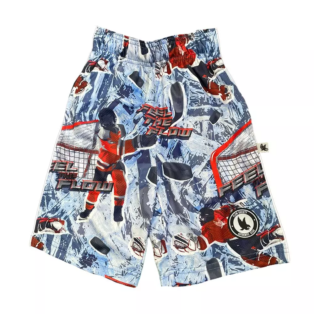 Flow Society Big Boys' Feel the Flow Hockey Shorts - Ice Blue - ICE BLUE