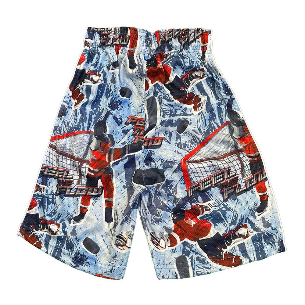 Flow Society Big Boys' Feel the Flow Hockey Shorts - Ice Blue - ICE BLUE Thumbnail View 2