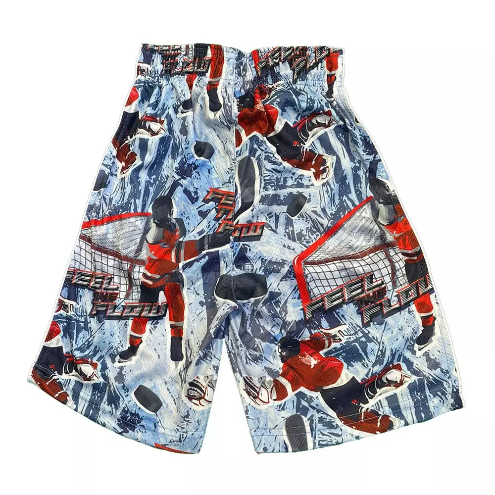Flow Society Big Boys' Feel the Flow Hockey Shorts - Ice Blue - ICE BLUE