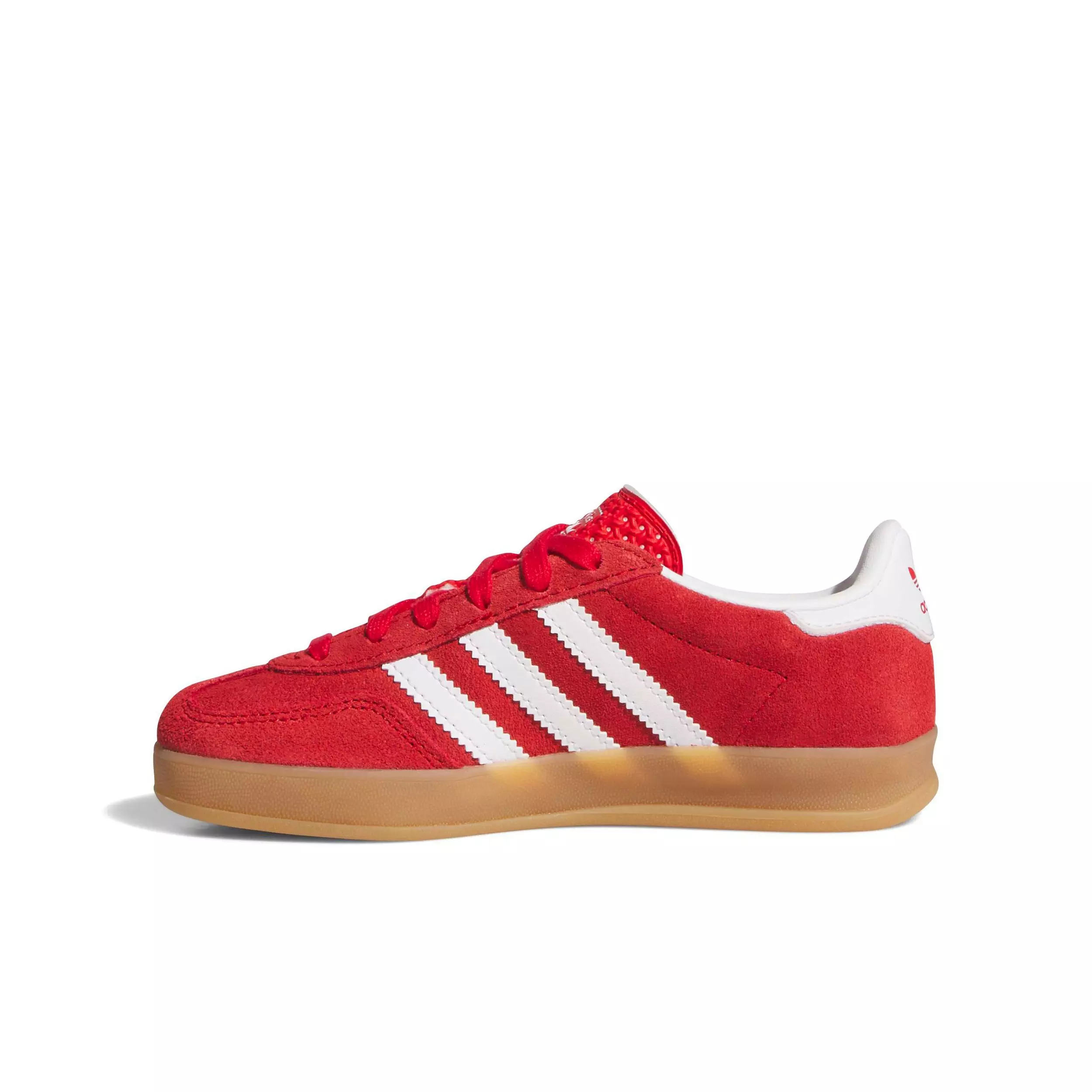 adidas Originals Gazelle Indoor "Better Scarlet/Ftwr White/Gum 2" Preschool Boys' Shoe - SCARLET/WHITE/GUM