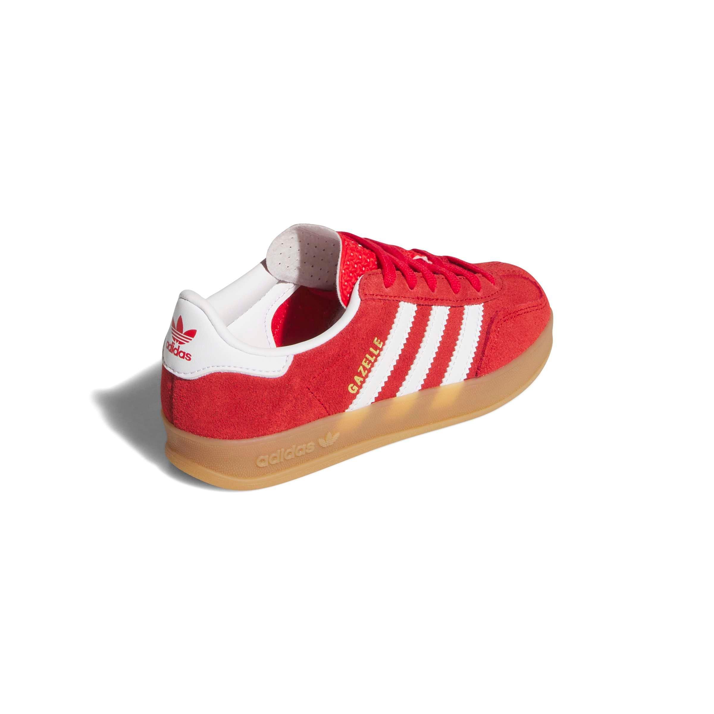 adidas Originals Gazelle Indoor "Better Scarlet/Ftwr White/Gum 2" Preschool Boys' Shoe - SCARLET/WHITE/GUM Thumbnail View 4