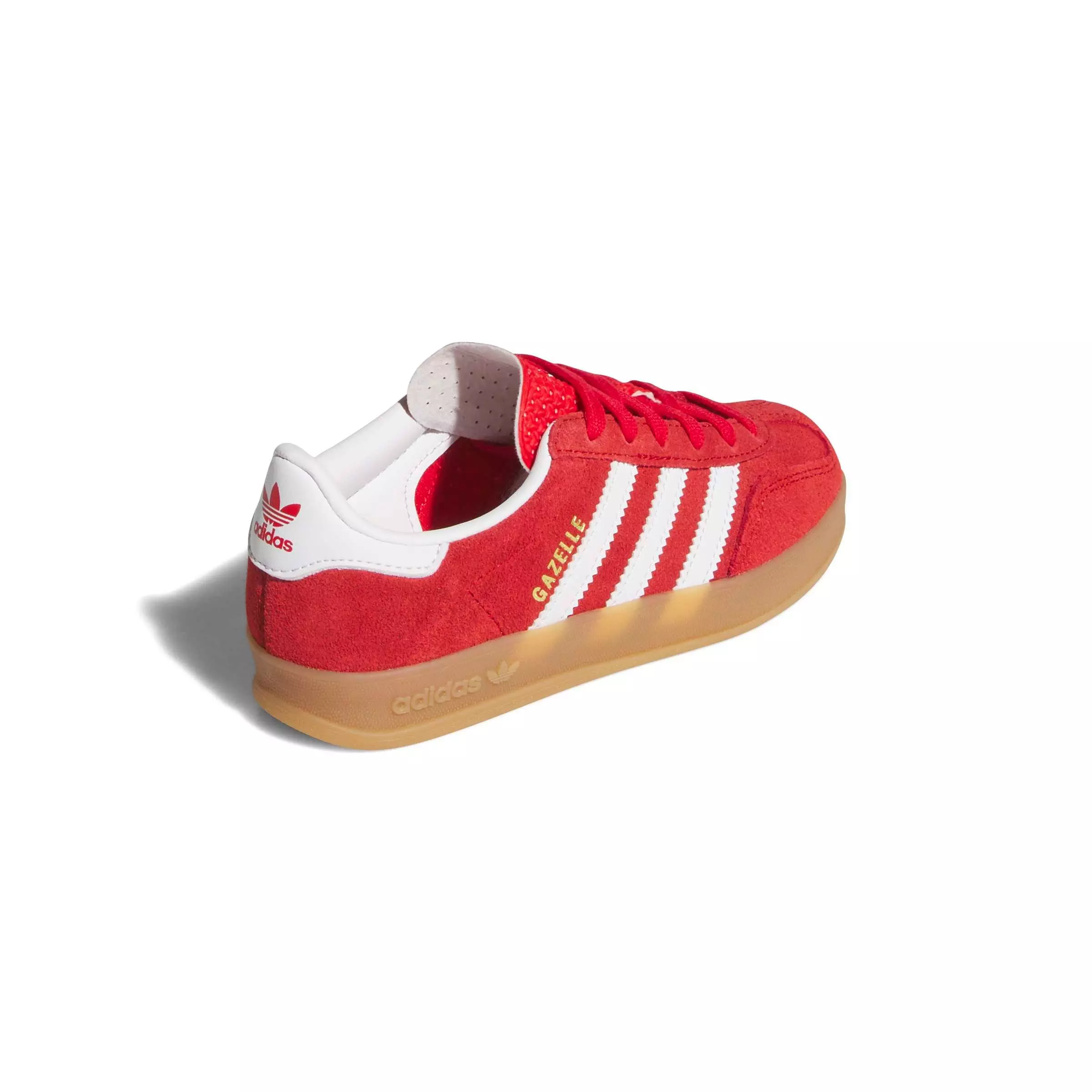 adidas Originals Gazelle Indoor "Better Scarlet/Ftwr White/Gum 2" Preschool Boys' Shoe - SCARLET/WHITE/GUM