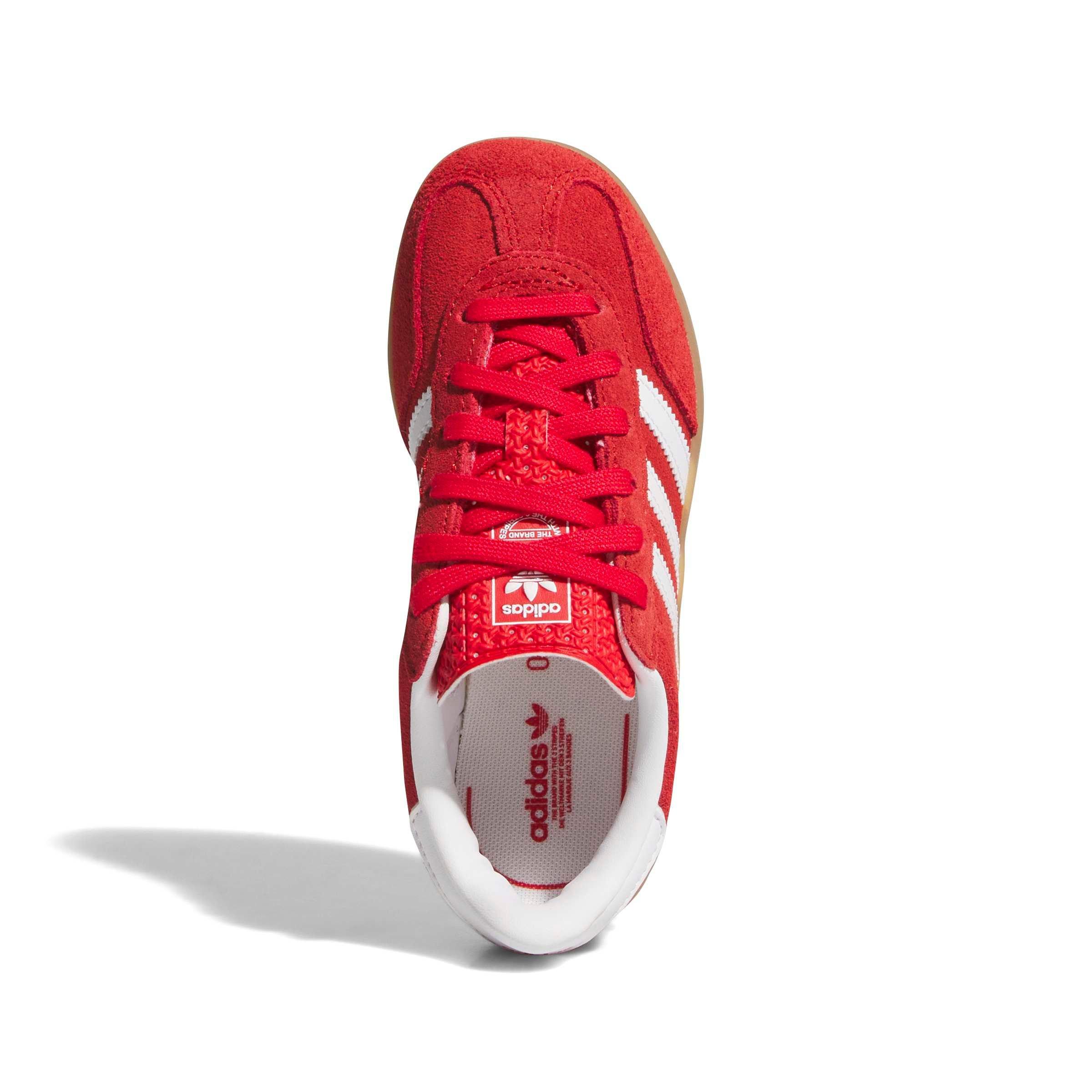 adidas Originals Gazelle Indoor "Better Scarlet/Ftwr White/Gum 2" Preschool Boys' Shoe - SCARLET/WHITE/GUM Thumbnail View 5