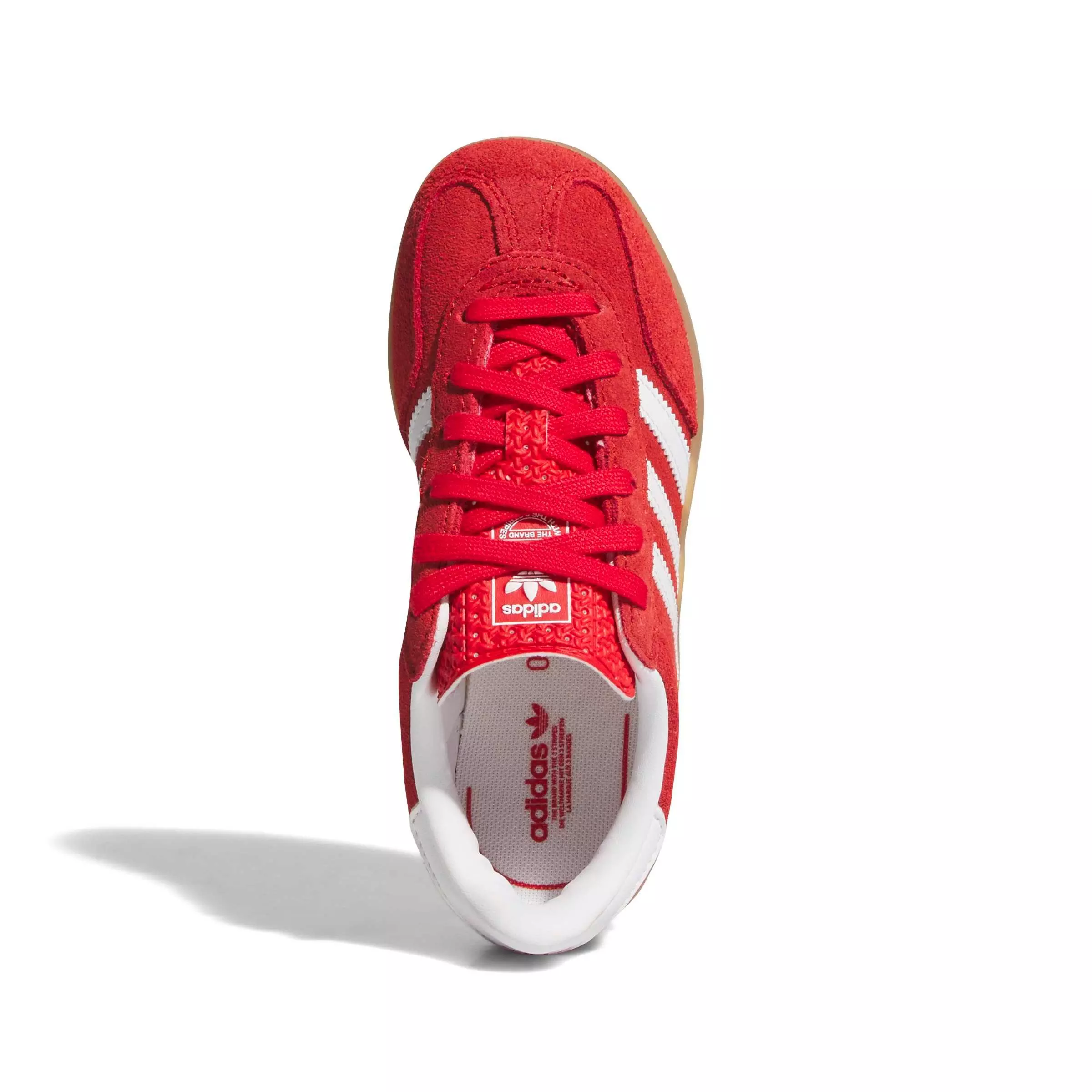 adidas Originals Gazelle Indoor "Better Scarlet/Ftwr White/Gum 2" Preschool Boys' Shoe - SCARLET/WHITE/GUM