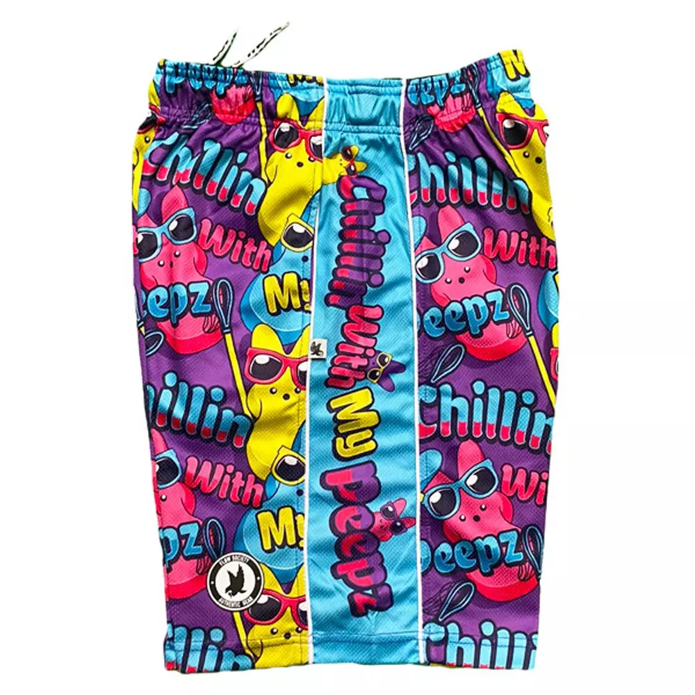 Flow Society Big Boys' Bunny Peepz Attack Shorts - Purple - PURPLE