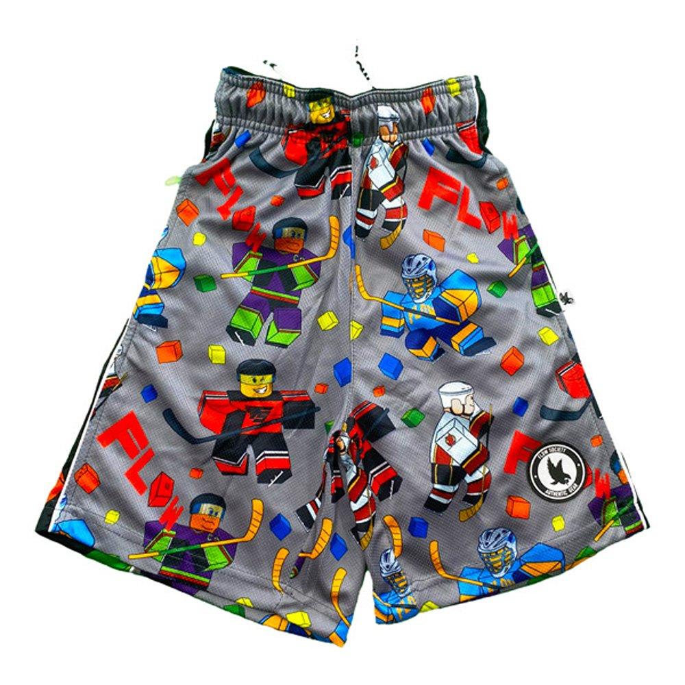 Flow Society Block Hockey Big Boys' Grey Shorts