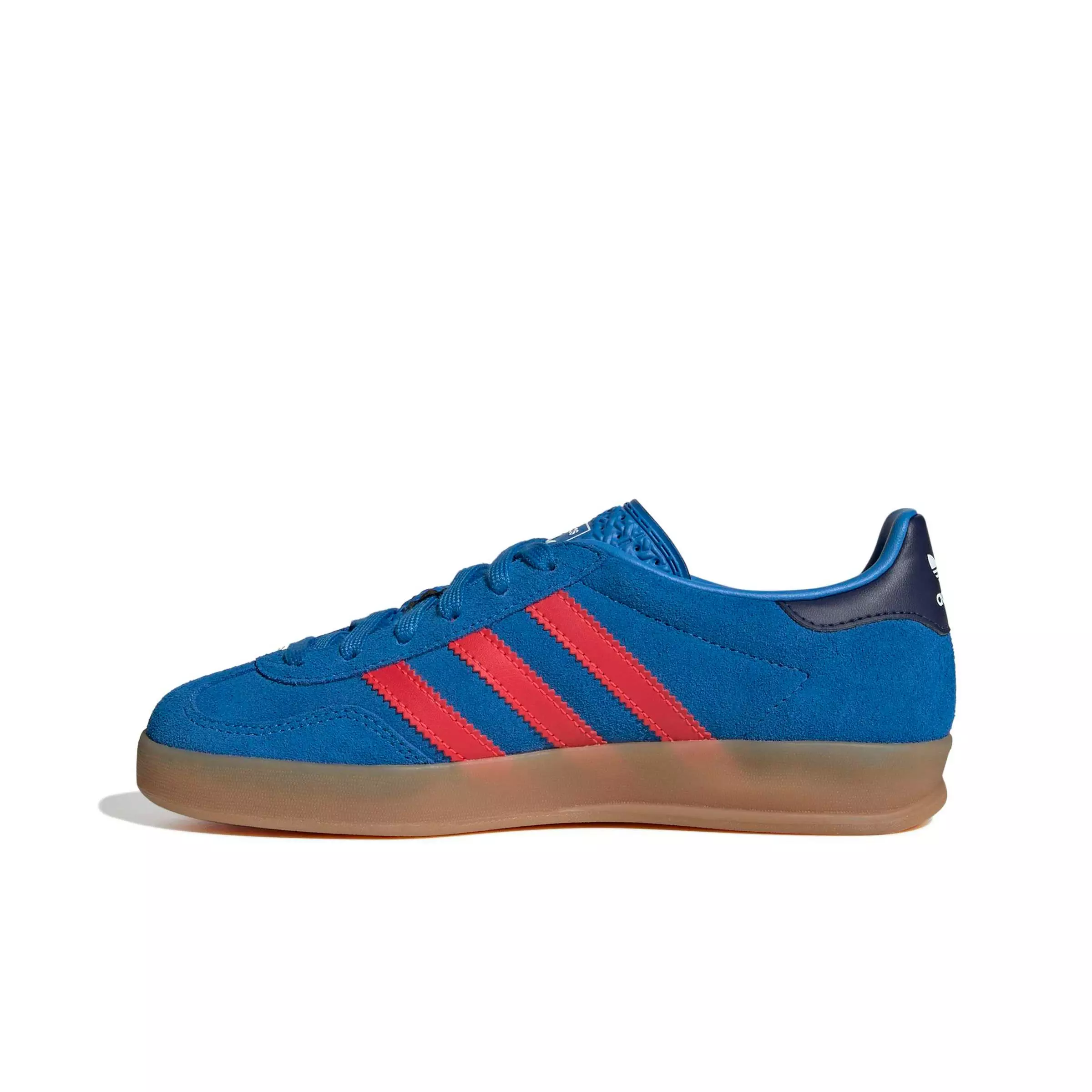 adidas Originals Gazelle Indoor "Lucid Ray Blue/Lucid Red/Gum 2" Grade School Boys' Shoe - BLUE/RED/GUM