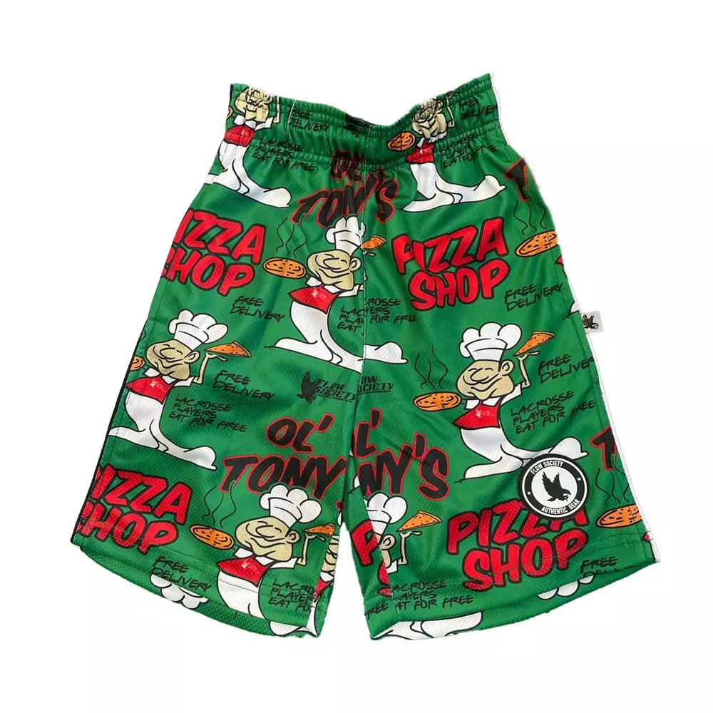 Flow Society Big Boys' Pizza Shop Shorts - Green - GREEN