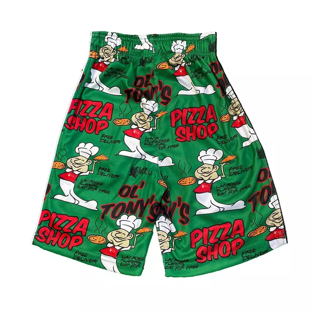 Flow Society Big Boys' Pizza Shop Shorts - Green - GREEN