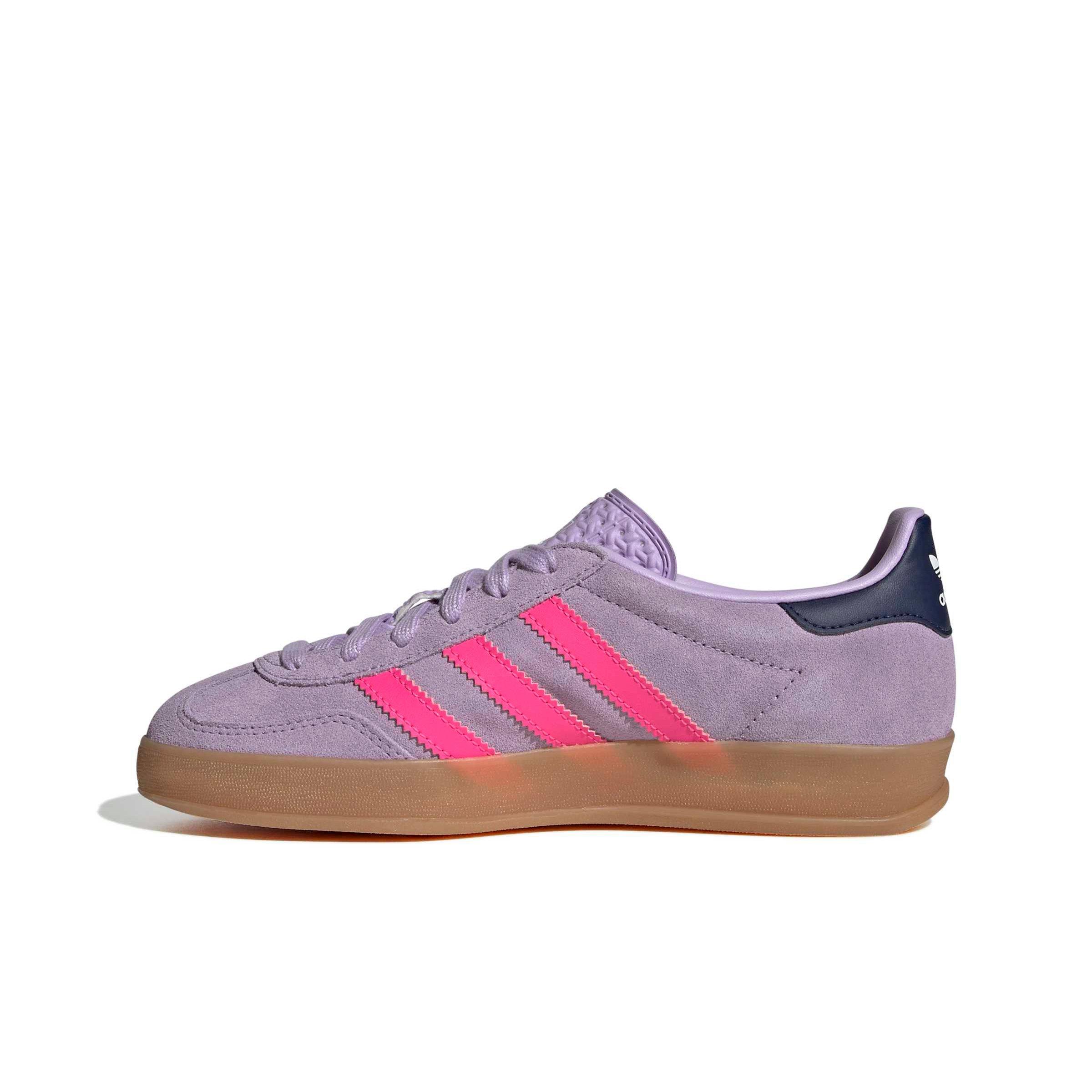 adidas Originals Gazelle Indoor "Powder Plum/Lucid Pink/Gum 2" Grade School Girls' Shoe - PLUM/PINK/GUM Thumbnail View 2