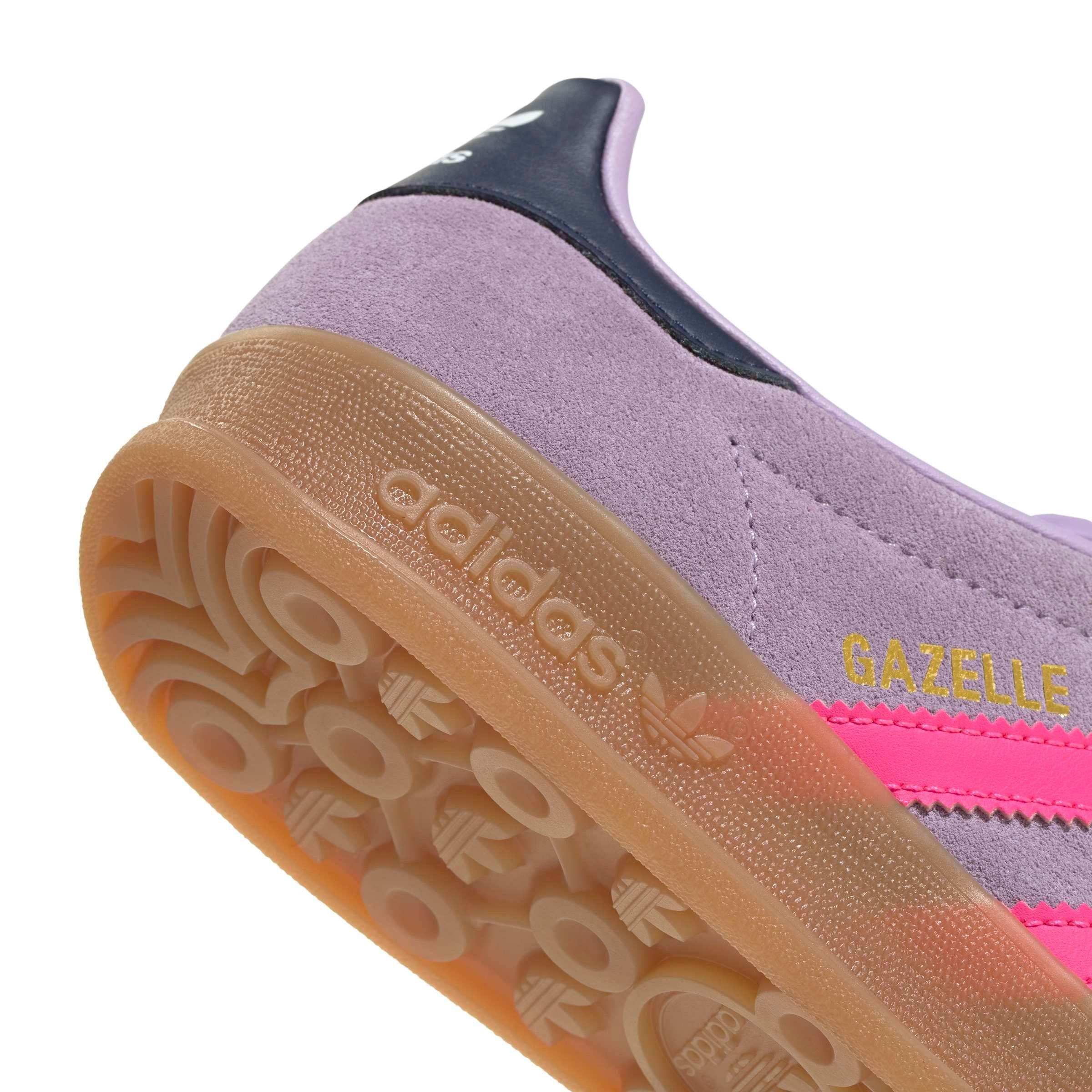 adidas Originals Gazelle Indoor "Powder Plum/Lucid Pink/Gum 2" Grade School Girls' Shoe - PLUM/PINK/GUM Thumbnail View 7