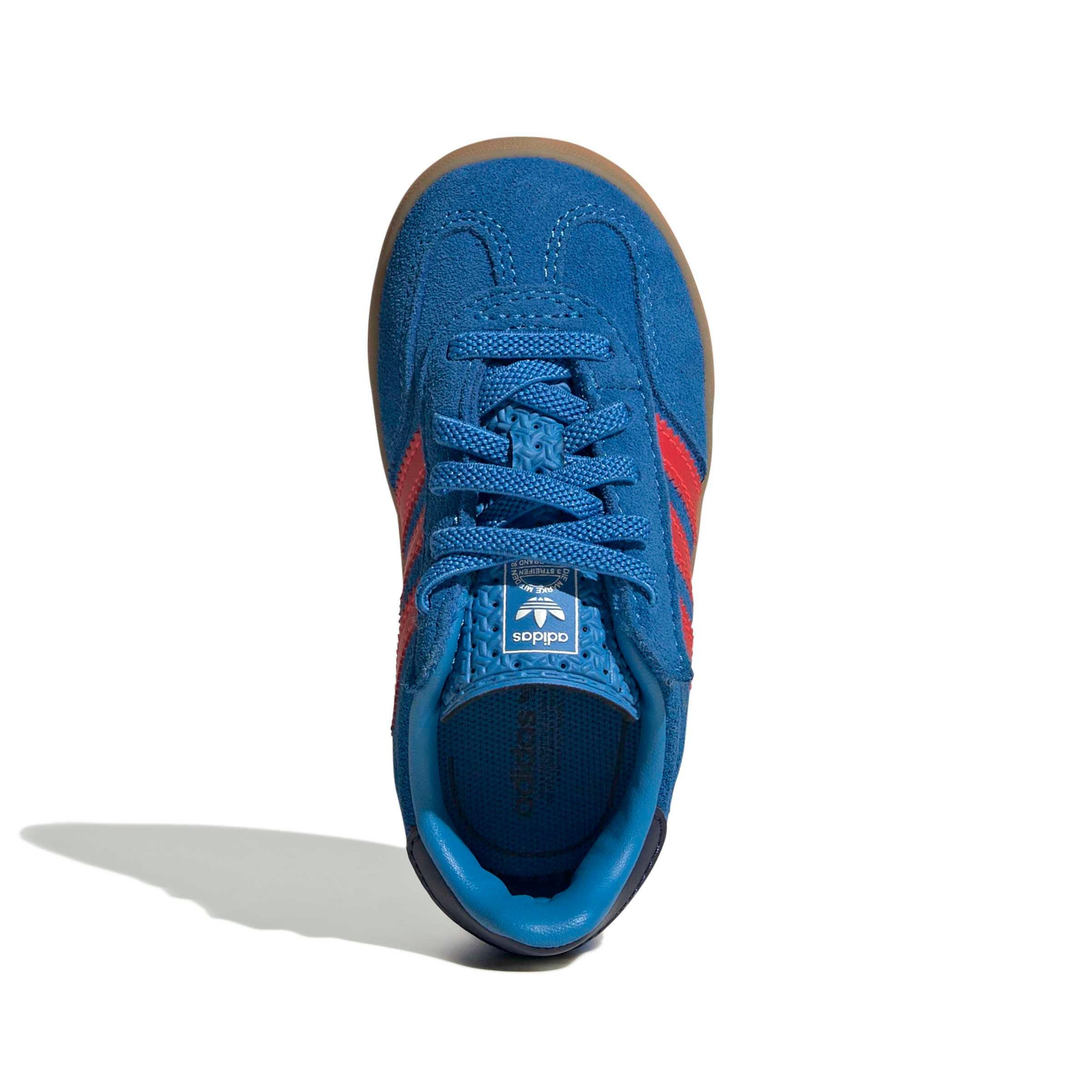 adidas Originals Gazelle Indoor CCEL "Lucid Ray Blue/Lucid Red/Gum 2" Infant Boys' Shoe - BLUE/RED/GUM Thumbnail View 5