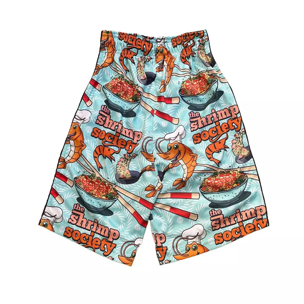 Flow Society Big Boys' Shrimp Fried Rice Society Shorts -Blue - BLUE