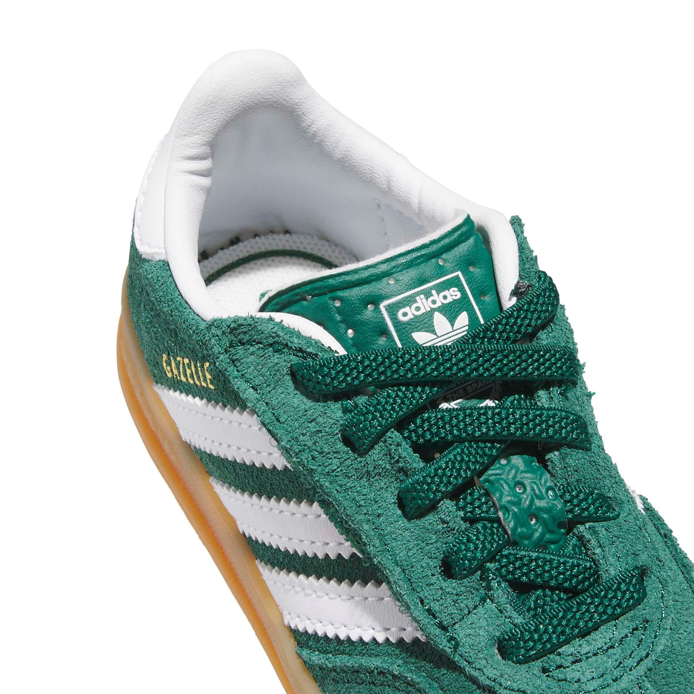 adidas Originals Gazelle Indoor CCEL "Collegiate Green/Ftwr White/Gum 2" Infant Boys' Shoe - GREEN/WHITE/GUM Thumbnail View 7