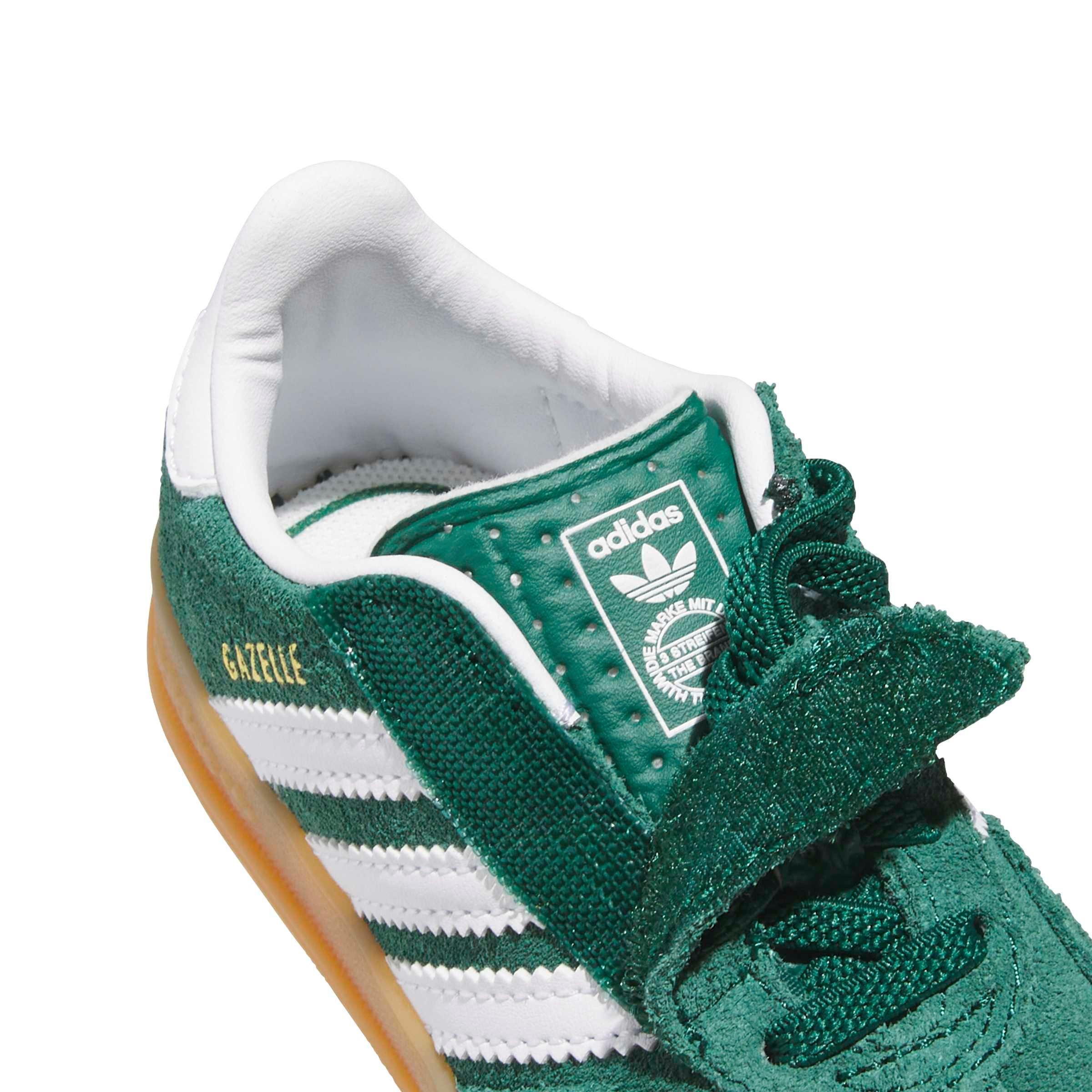 adidas Originals Gazelle Indoor CCEL "Collegiate Green/Ftwr White/Gum 2" Infant Boys' Shoe - GREEN/WHITE/GUM Thumbnail View 8