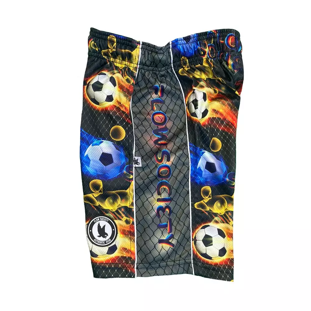 Flow Society Big Boys' Soccer Nets Shorts - Black - BLACK