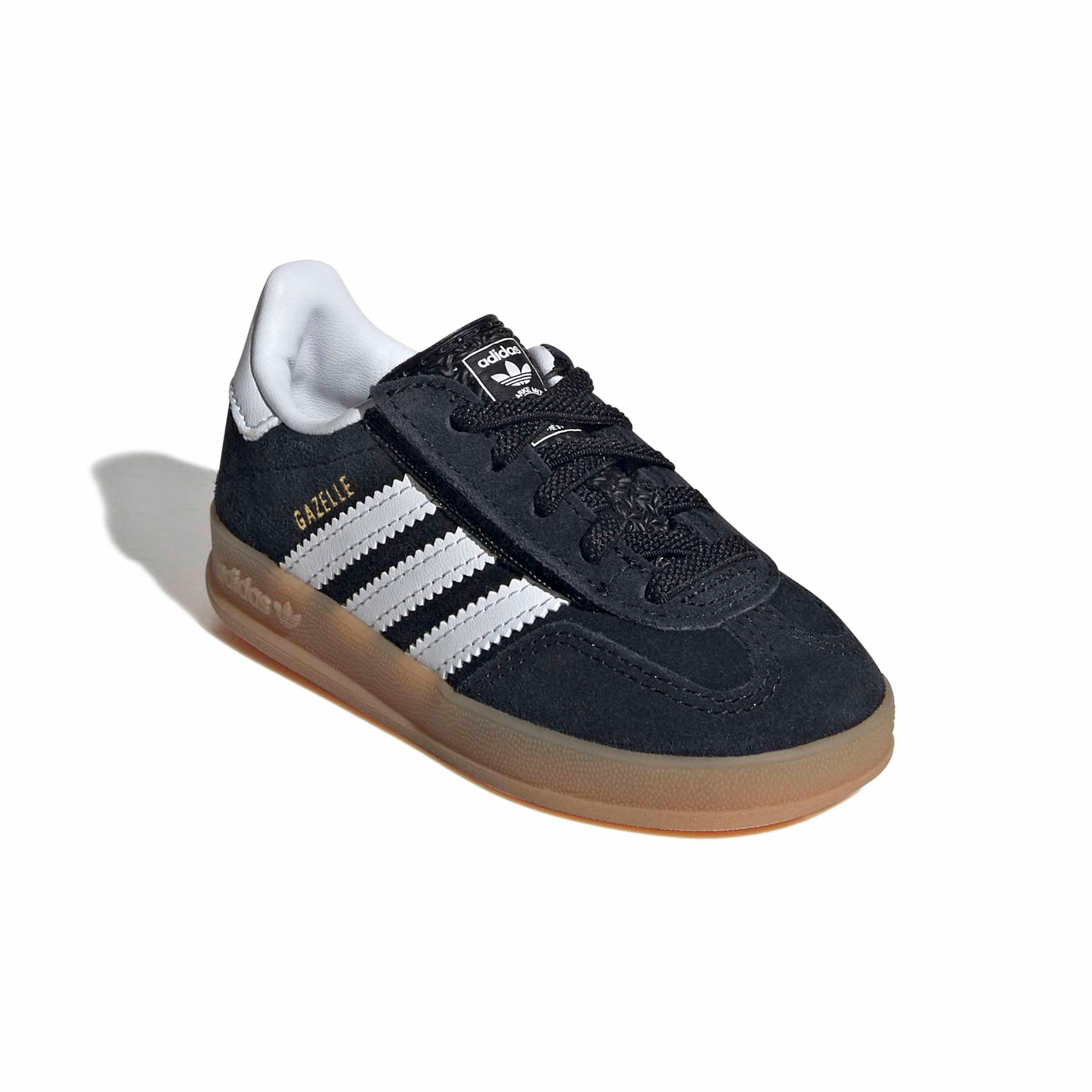 adidas Originals Gazelle Indoor CCEL "Core Black/Ftwr White/Gum 2" Infant Boys' Shoe - BLACK/WHITE/GUM Thumbnail View 3