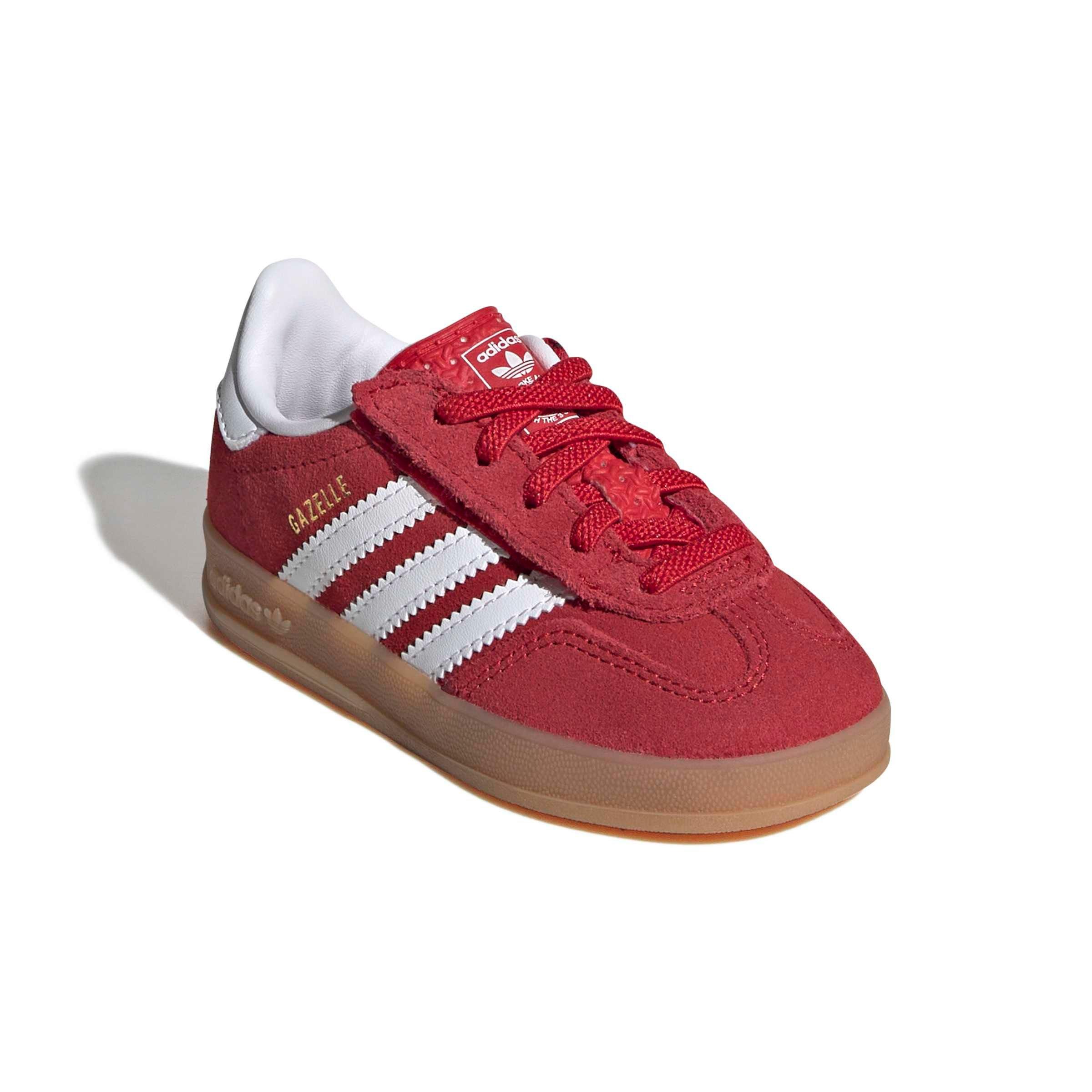 adidas Originals Gazelle Indoor CCEL "Better Scarlet/Ftwr White/Gum 2" Infant Boys' Shoe - SCARLET/WHITE/GUM Thumbnail View 3