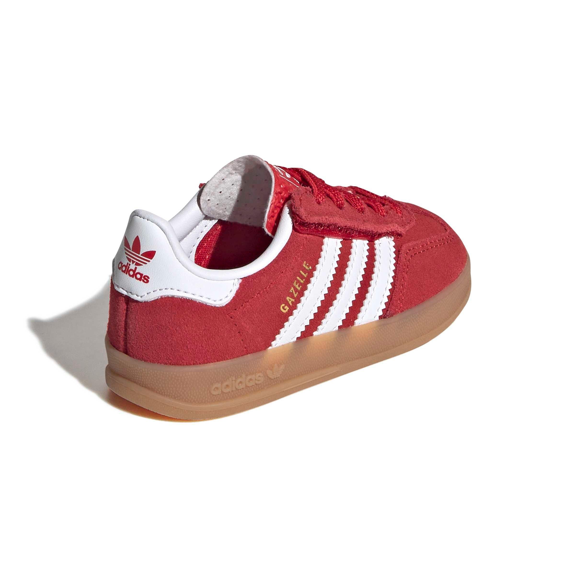 adidas Originals Gazelle Indoor CCEL "Better Scarlet/Ftwr White/Gum 2" Infant Boys' Shoe - SCARLET/WHITE/GUM Thumbnail View 4