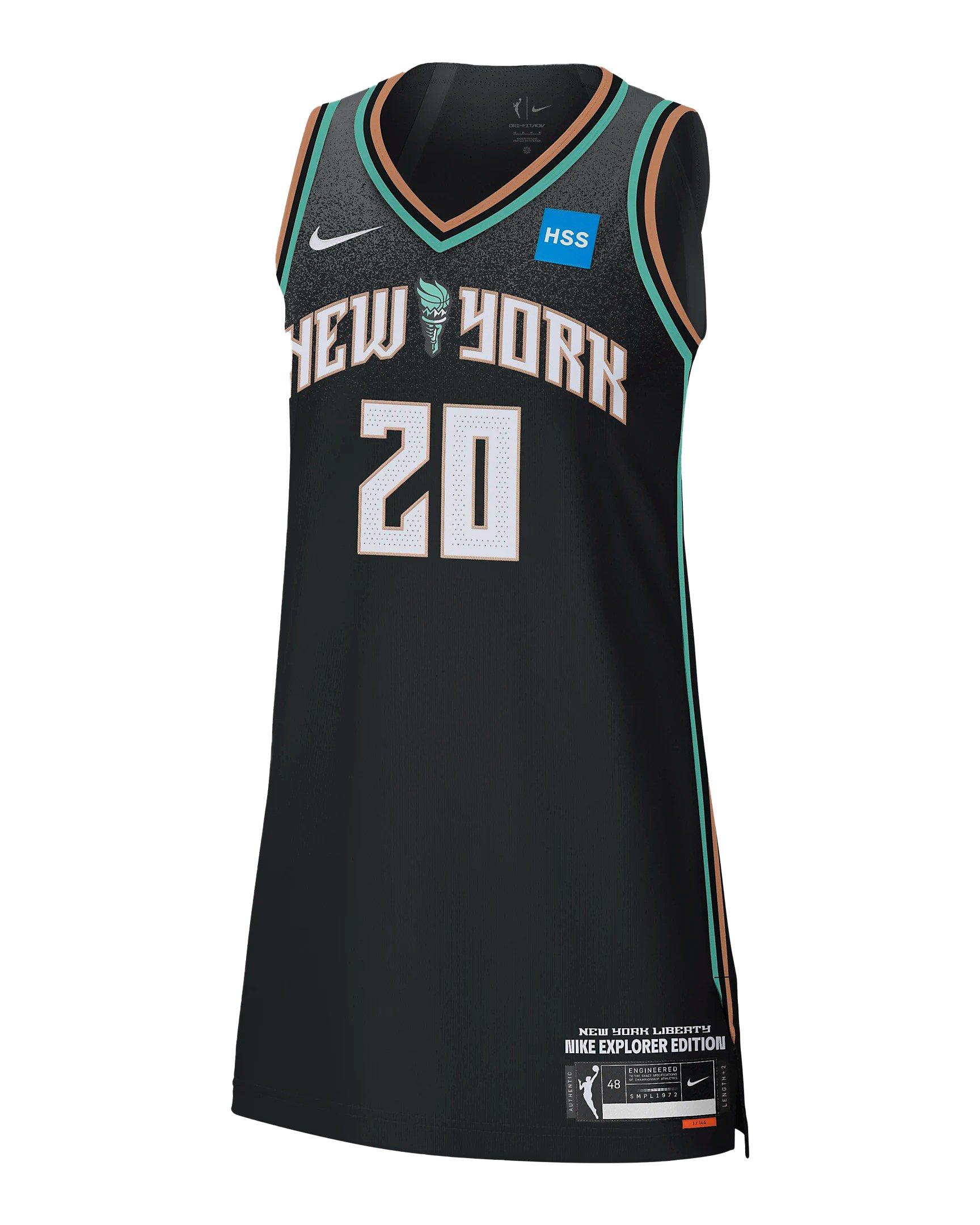 Nike Women's New York Sabrina Ionescu WNBA Explorer Jersey - Black - BLACK Thumbnail View 1