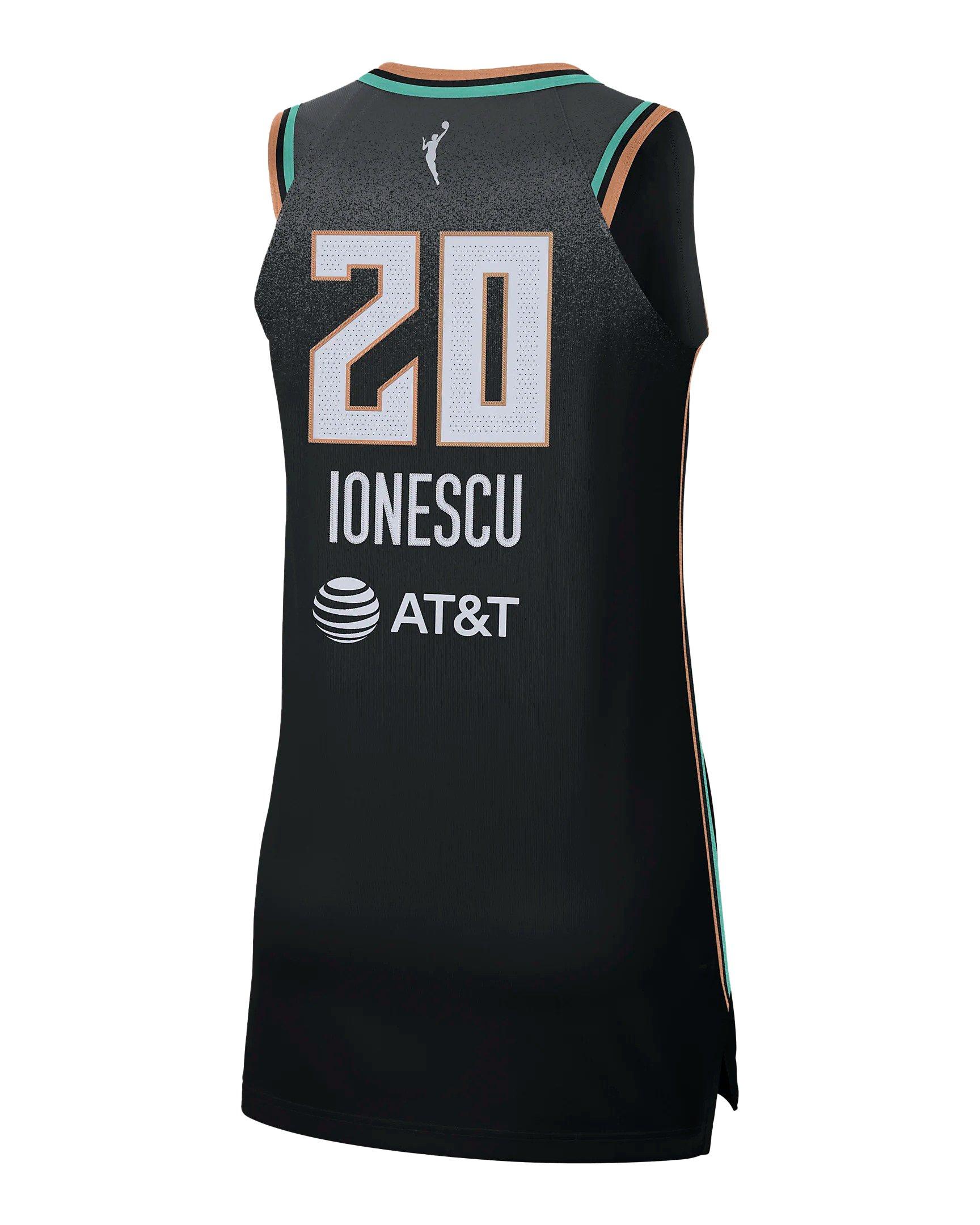 Nike Women's New York Sabrina Ionescu WNBA Explorer Jersey - Black - BLACK Thumbnail View 2