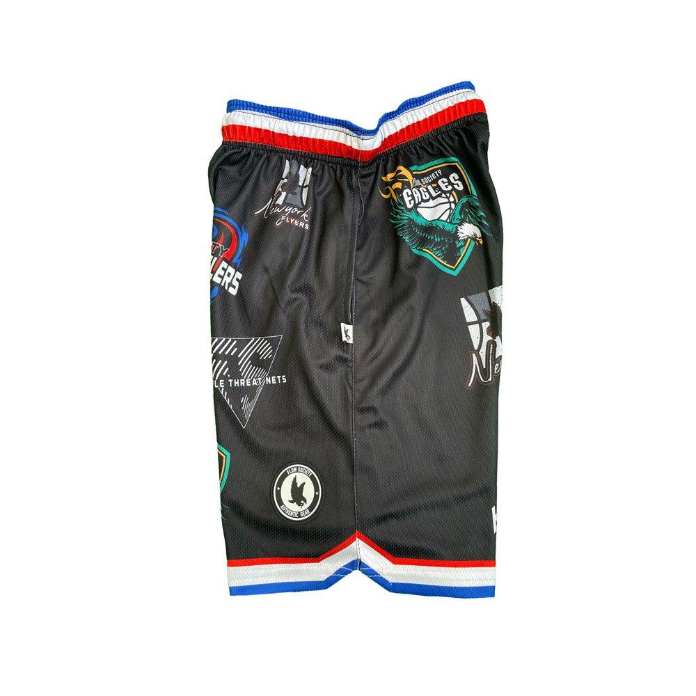 Flow Society Flogos Basketball Big Boys' Black Shorts