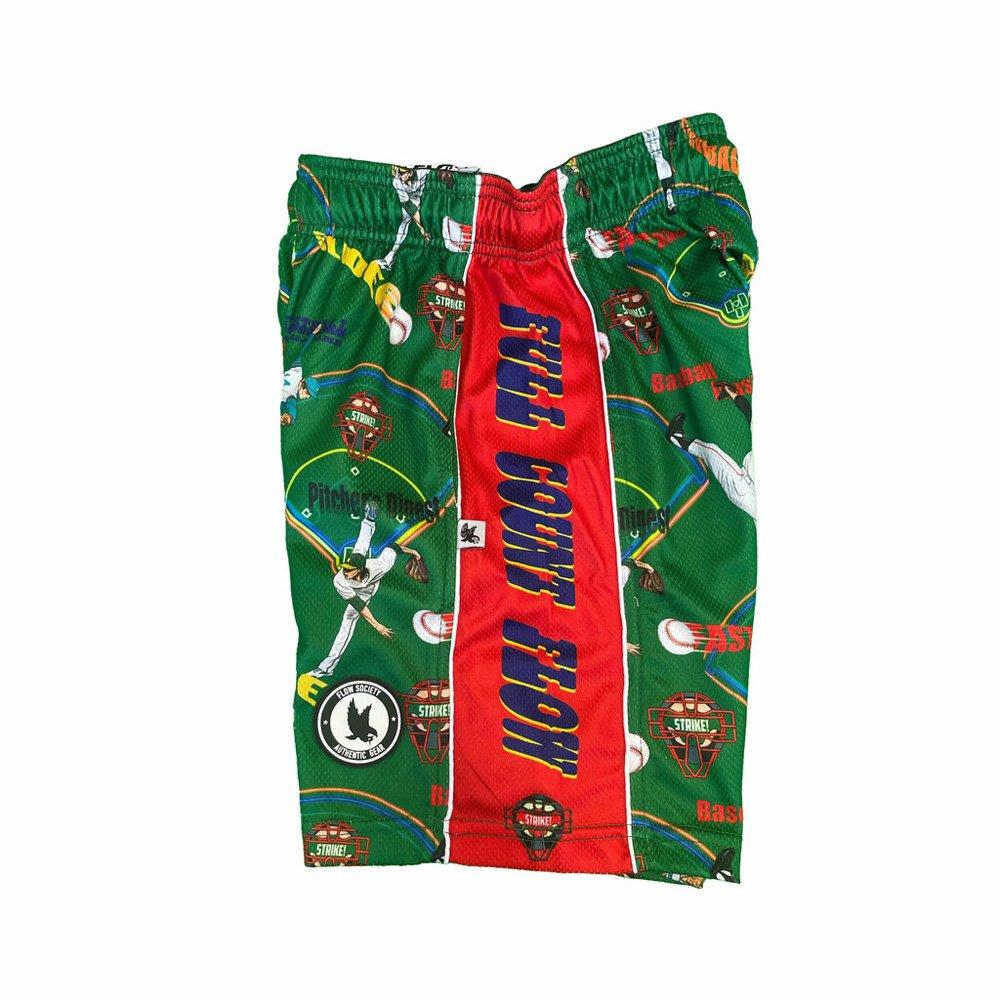 Flow Society Pitchers Baseball Big Boys' Green Shorts