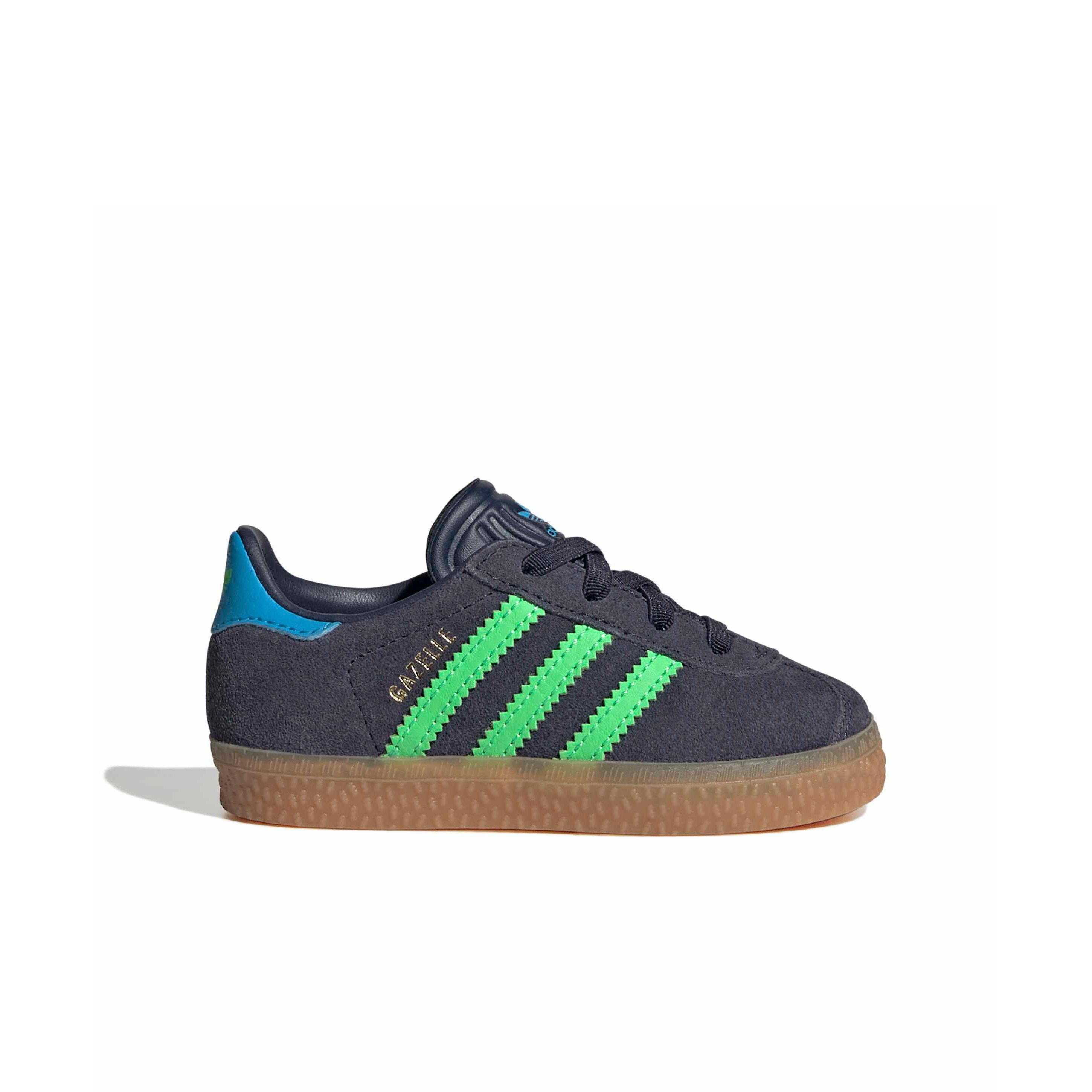 adidas Originals Gazelle Indoor CCEL "Shadow Navy/Screaming Green/Aquamarine" Infant Boys' Shoe - NAVY/GREEN/AQUAMARINE Thumbnail View 1