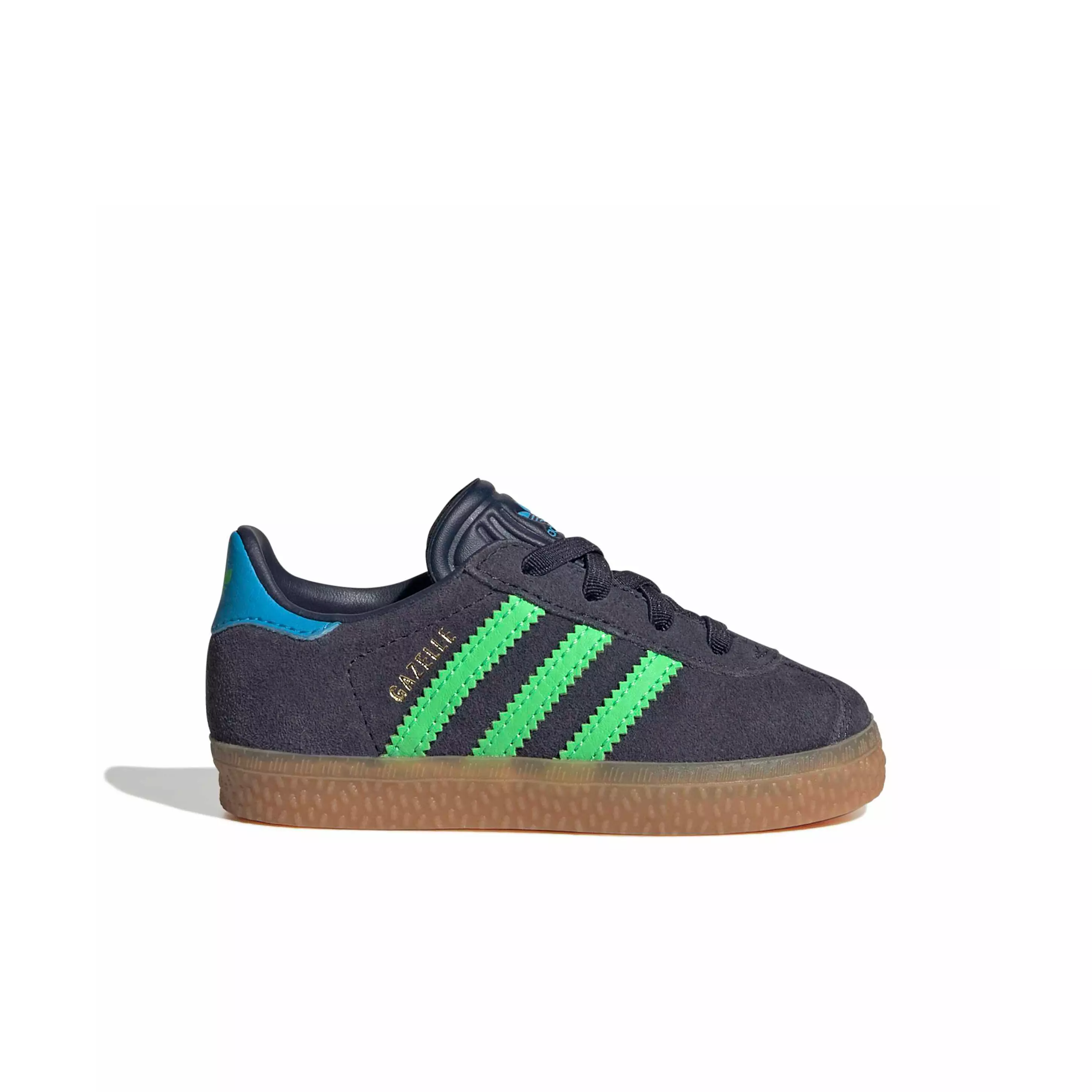 adidas Originals Gazelle Indoor CCEL "Shadow Navy/Screaming Green/Aquamarine" Infant Boys' Shoe - NAVY/GREEN/AQUAMARINE