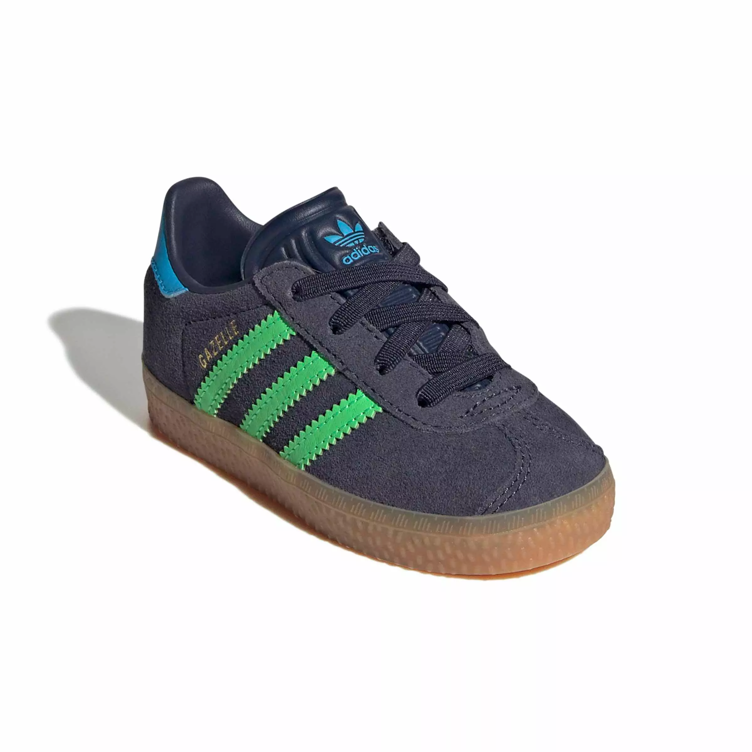 adidas Originals Gazelle Indoor CCEL "Shadow Navy/Screaming Green/Aquamarine" Infant Boys' Shoe - NAVY/GREEN/AQUAMARINE