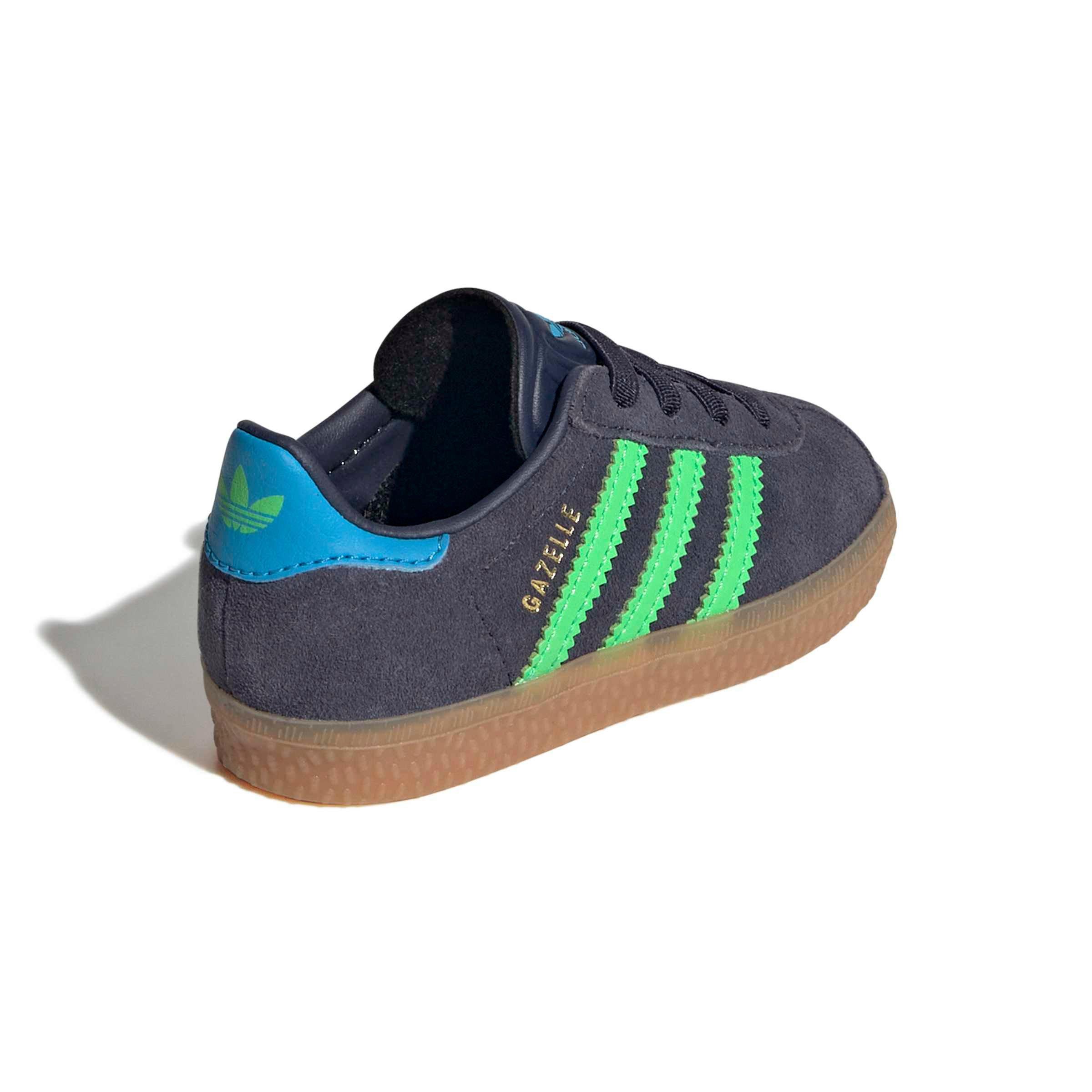 adidas Originals Gazelle Indoor CCEL "Shadow Navy/Screaming Green/Aquamarine" Infant Boys' Shoe - NAVY/GREEN/AQUAMARINE Thumbnail View 4