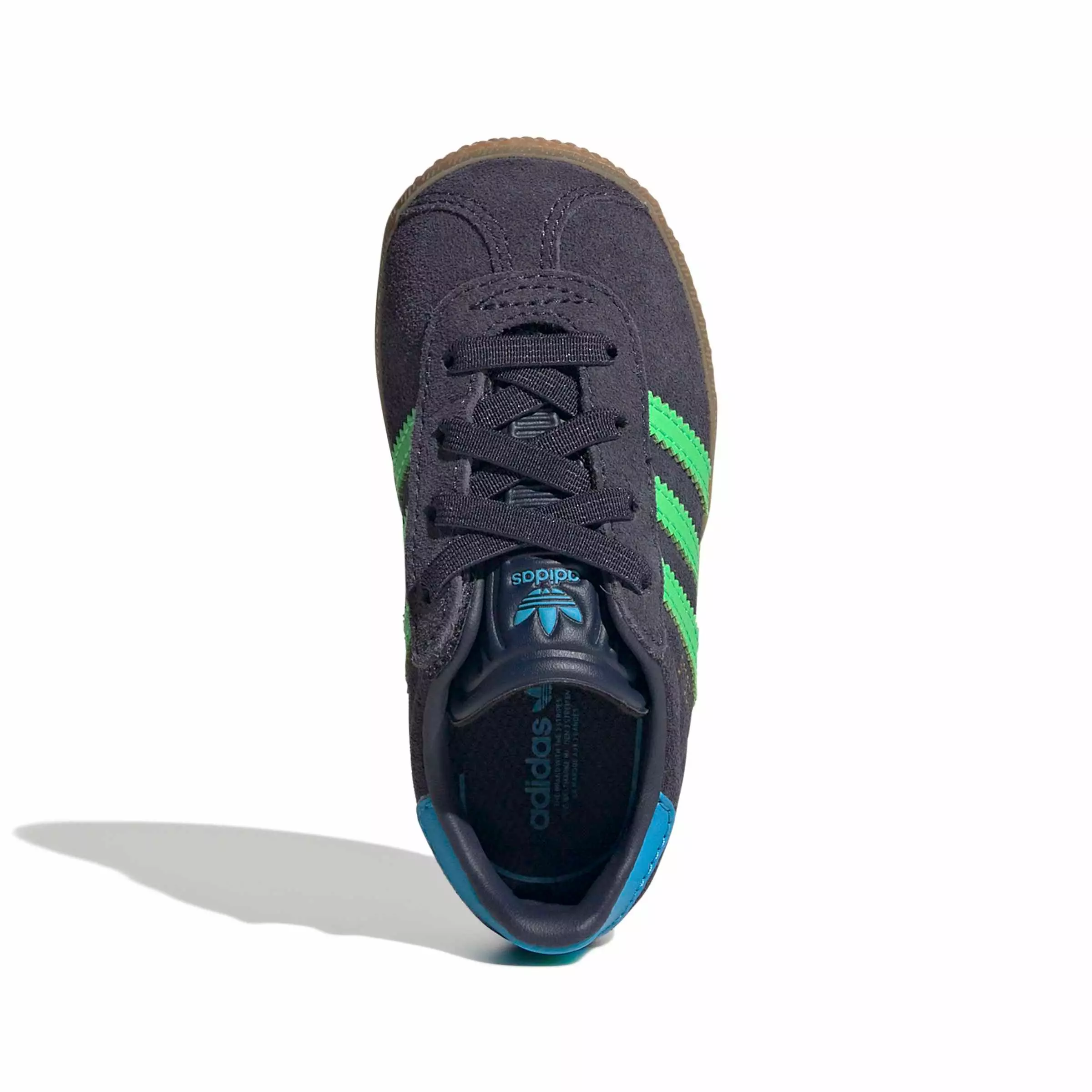 adidas Originals Gazelle Indoor CCEL "Shadow Navy/Screaming Green/Aquamarine" Infant Boys' Shoe - NAVY/GREEN/AQUAMARINE