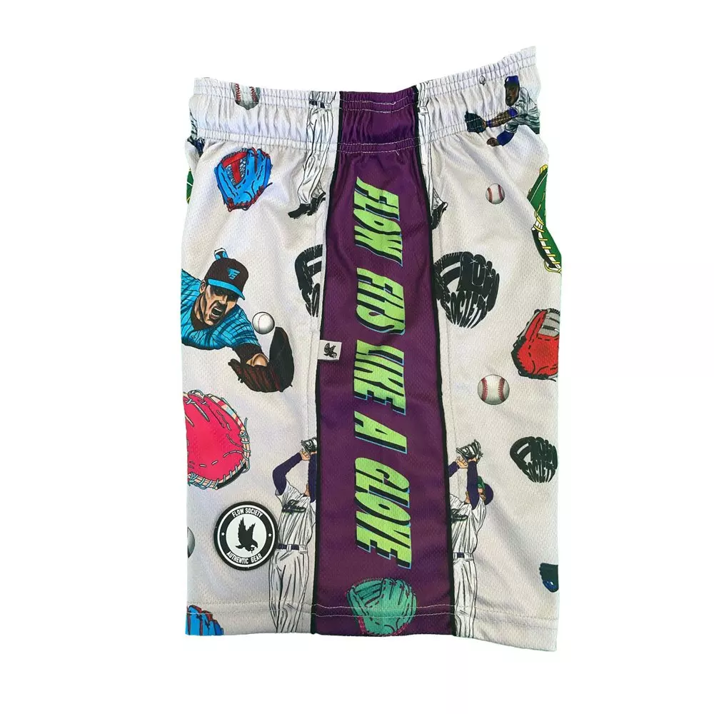 Flow Society Big Boys' Baseball Gloves Shorts -Grey - GREY